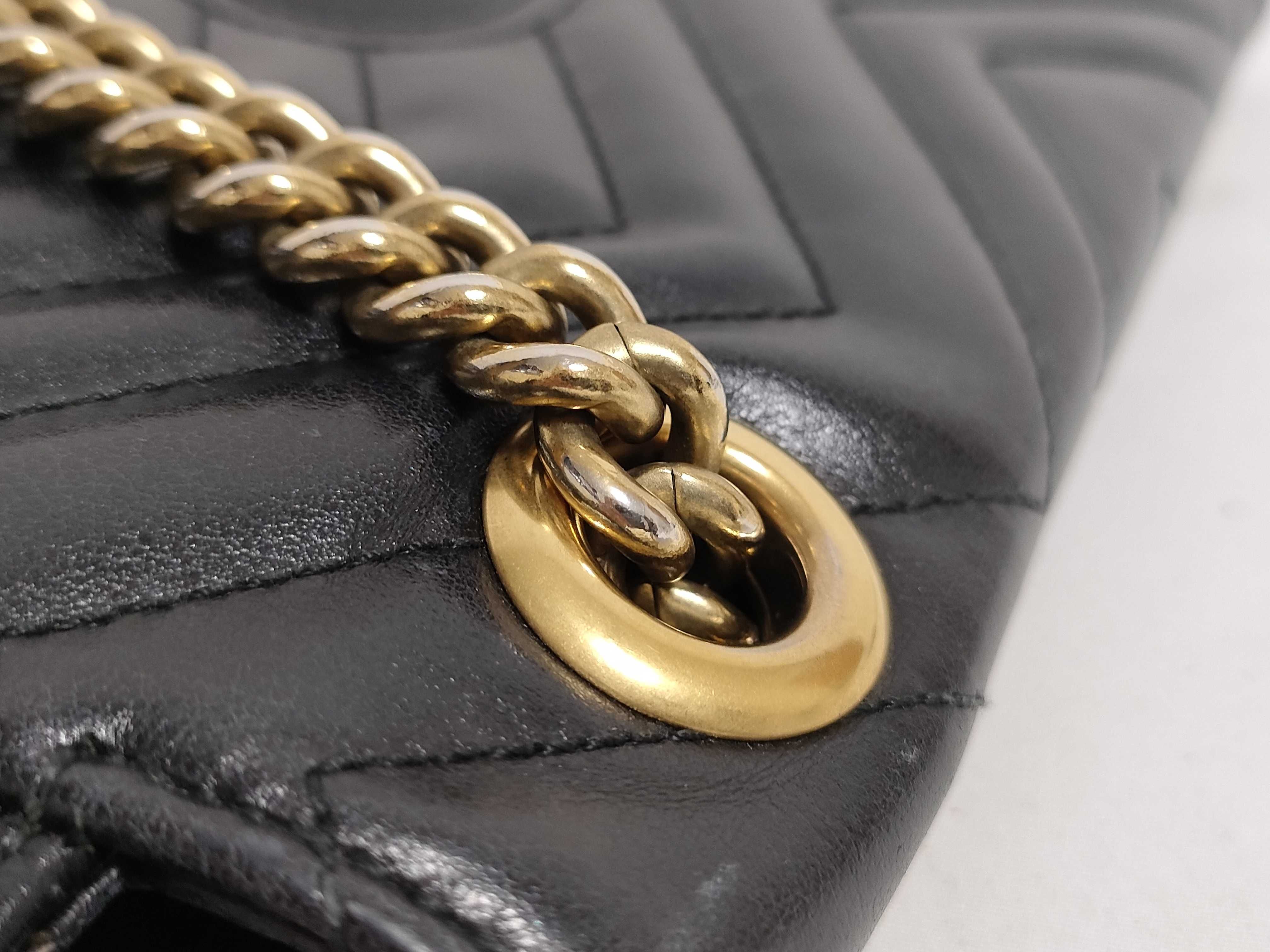 GG Marmont Leather Chain Shoulder Bag, Black, 443497 (Shoulder Bag) — view 5