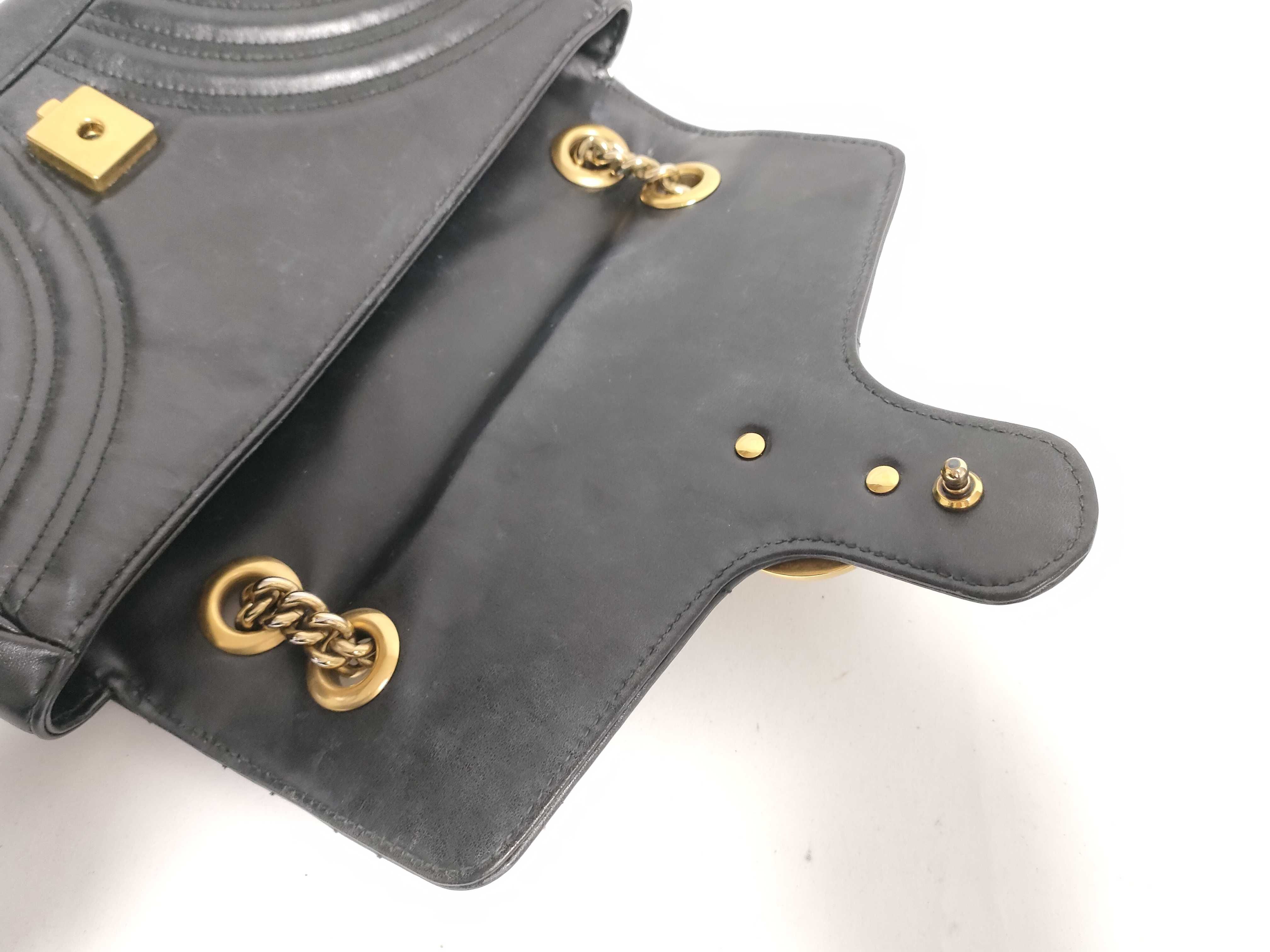 GG Marmont Leather Chain Shoulder Bag, Black, 443497 (Shoulder Bag) — view 8