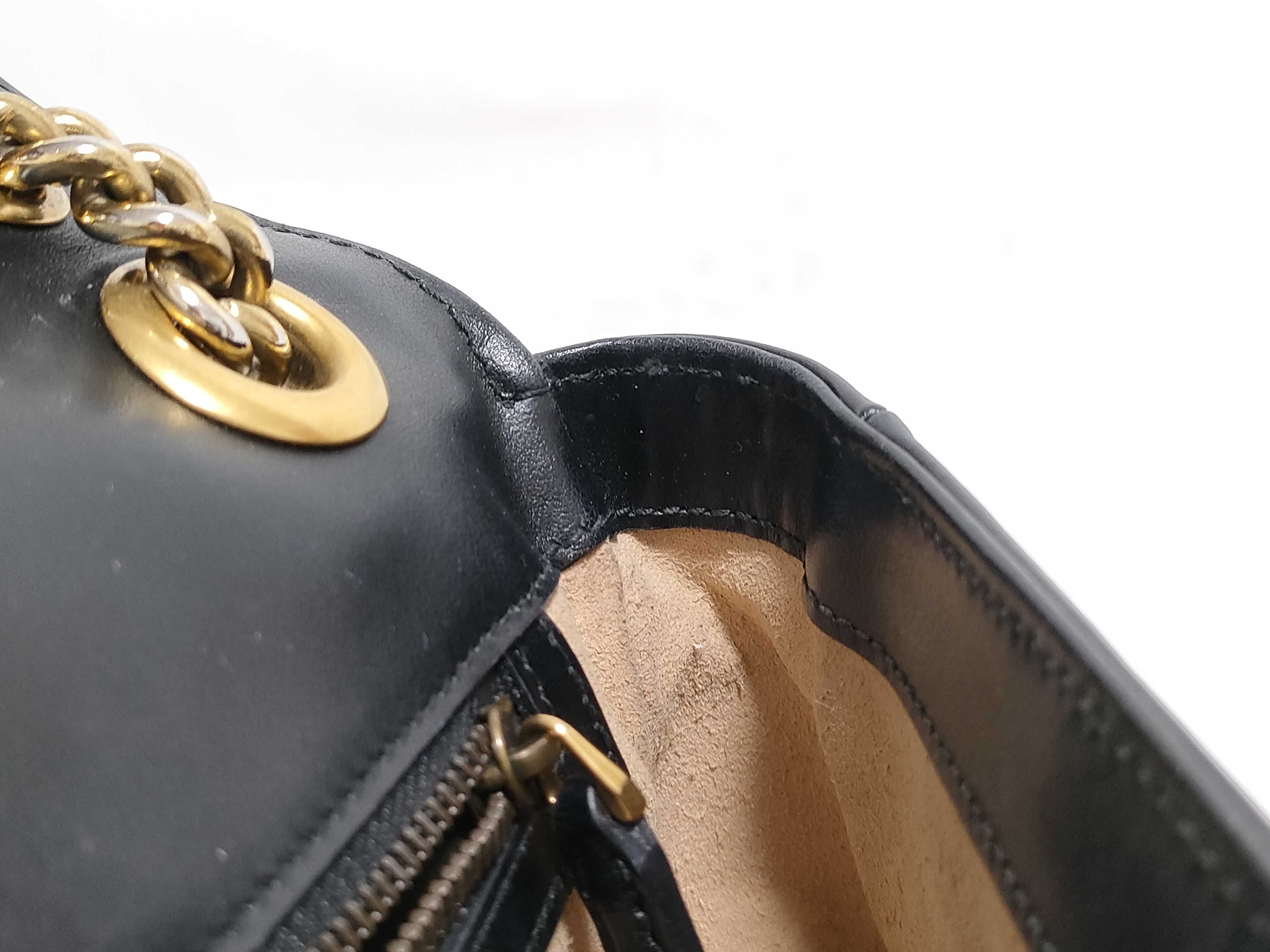 GG Marmont Leather Chain Shoulder Bag, Black, 443497 (Shoulder Bag) — view 9