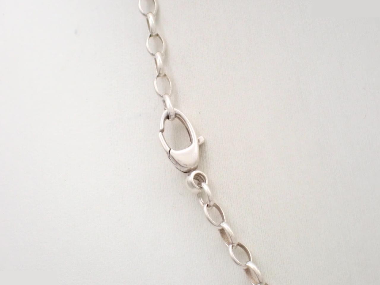Interlocking Necklace, 925 sterling silver, 11.8g, chain approximately 46cm — view 2