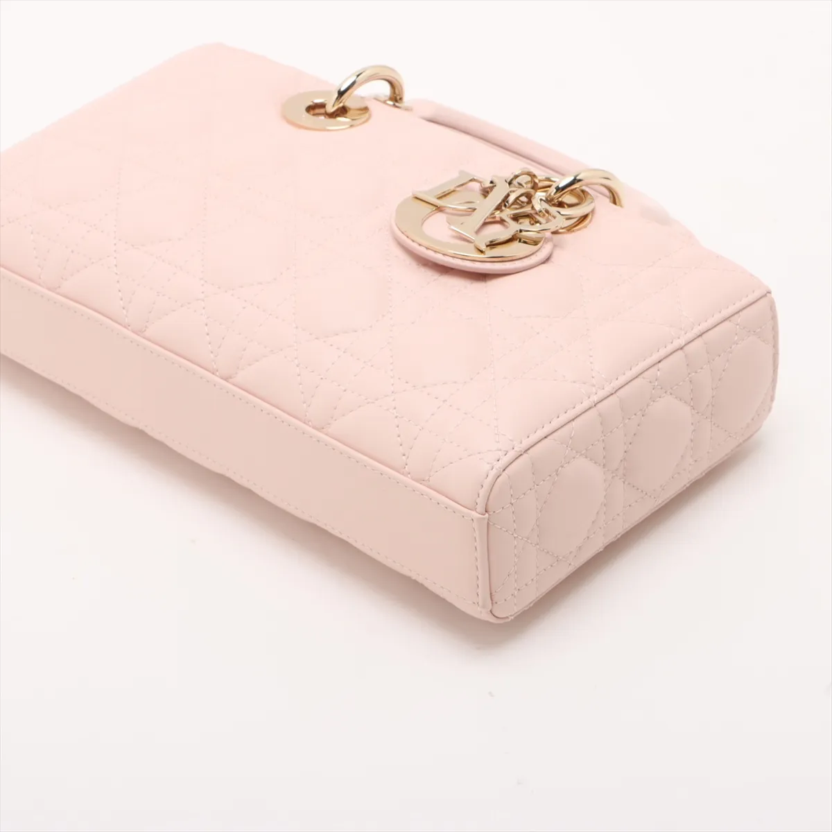 Cannage Lady D-Joy Leather 2-Way Handbag Pink Lucky Star — view 3