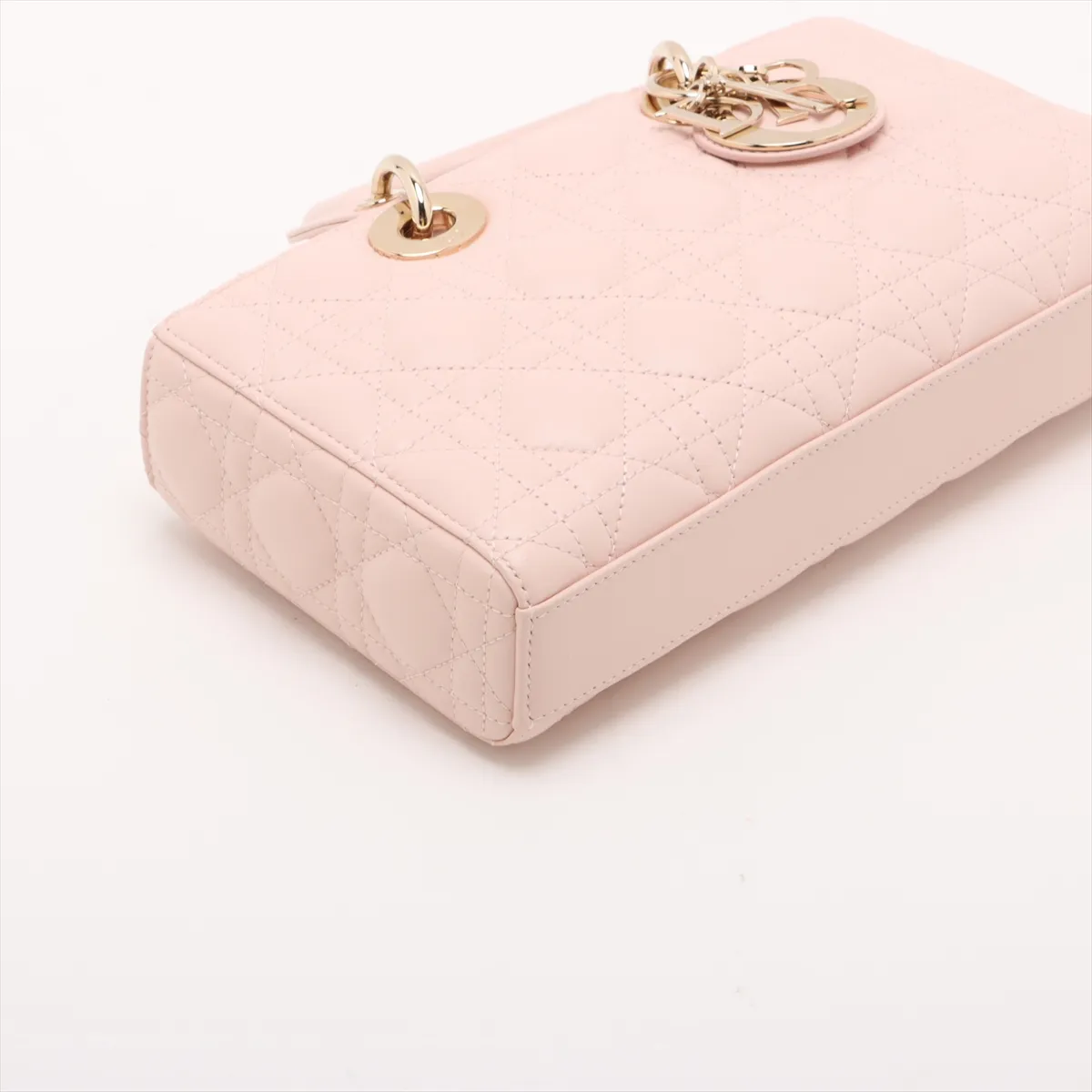 Cannage Lady D-Joy Leather 2-Way Handbag Pink Lucky Star — view 4