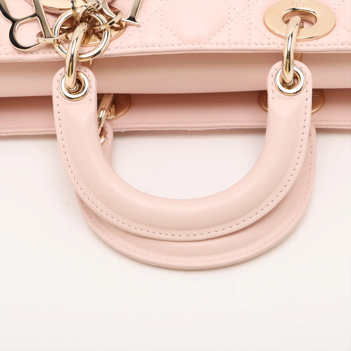 Cannage Lady D-Joy Leather 2-Way Handbag Pink Lucky Star — view 5
