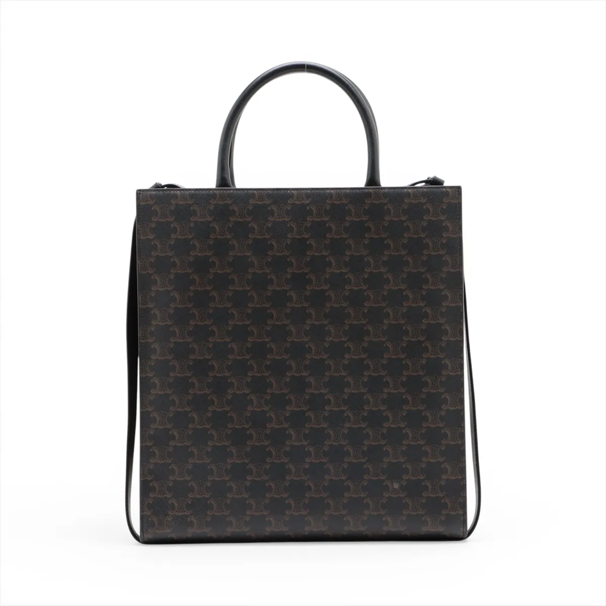 Triomphe Vertical Cabas PVC x Leather Black — view 2