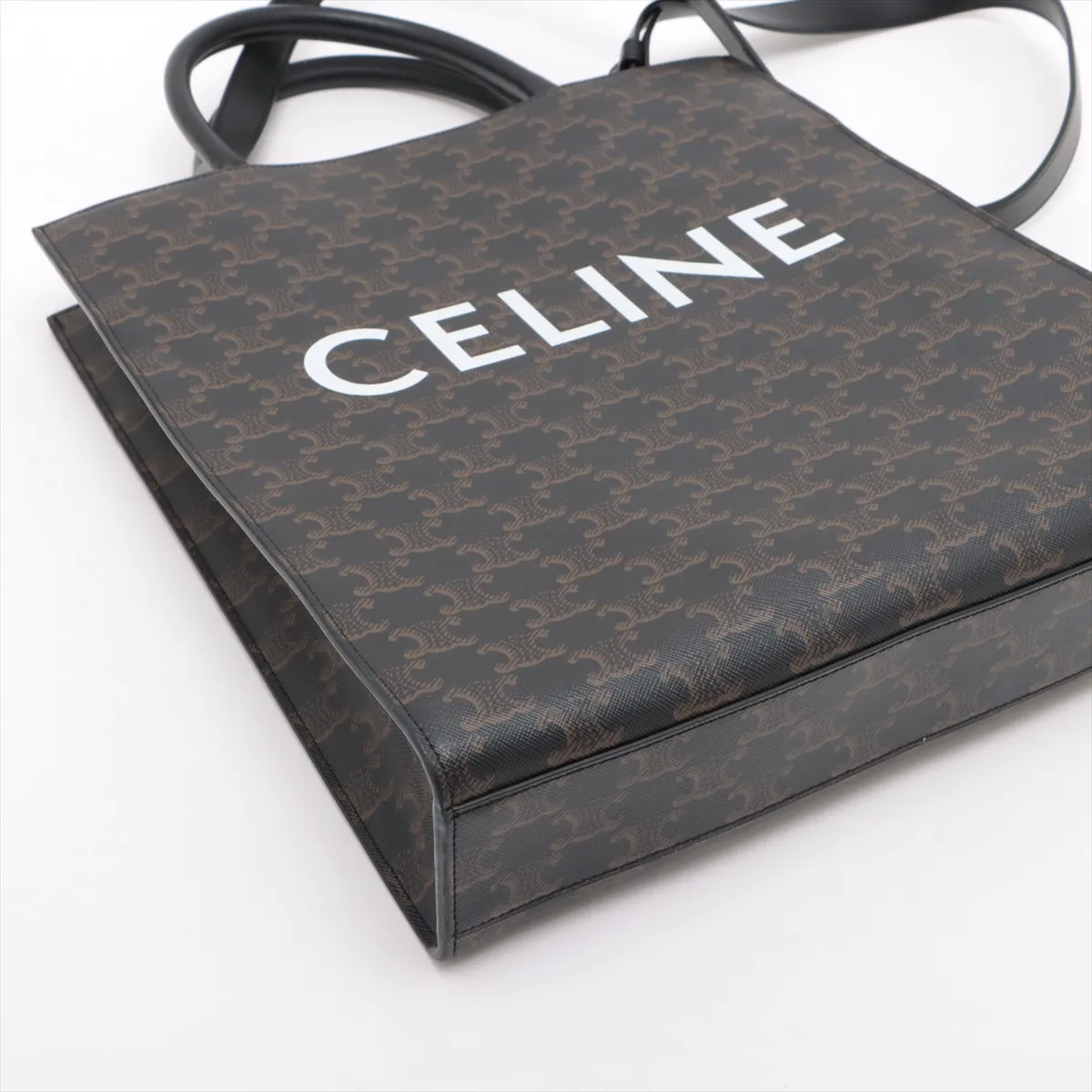 Triomphe Vertical Cabas PVC x Leather Black — view 4
