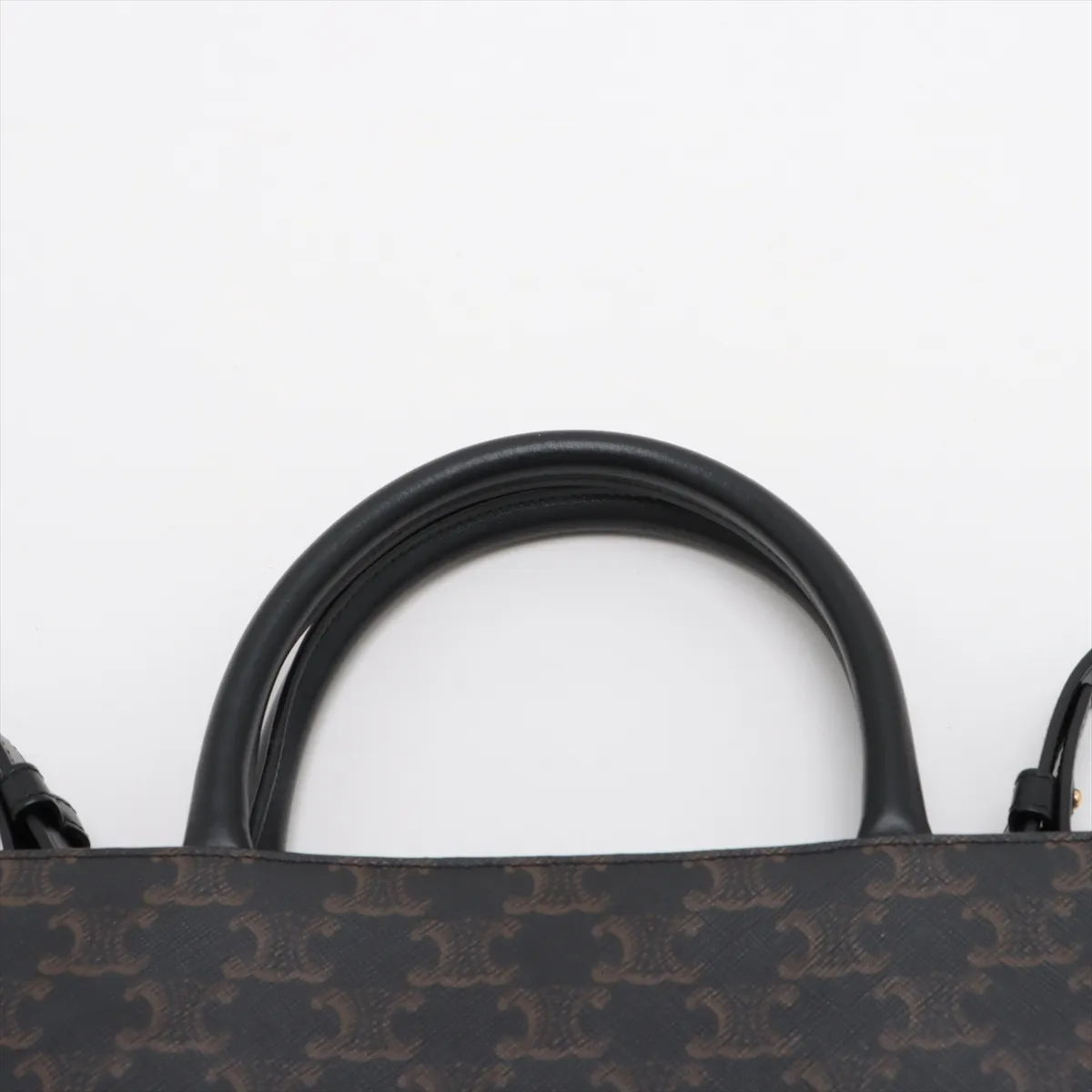 Triomphe Vertical Cabas PVC x Leather Black — view 6