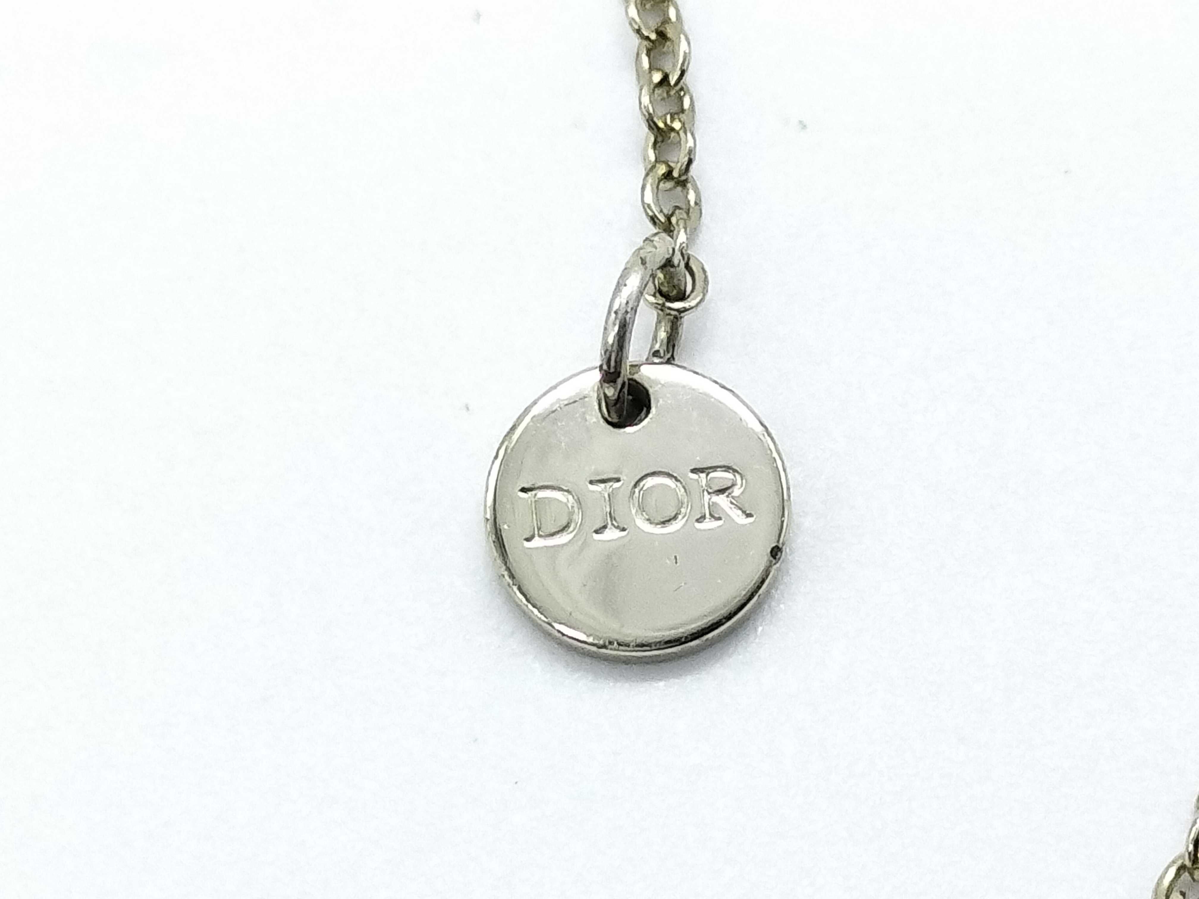 CD Logo Rhinestone Necklace — view 4