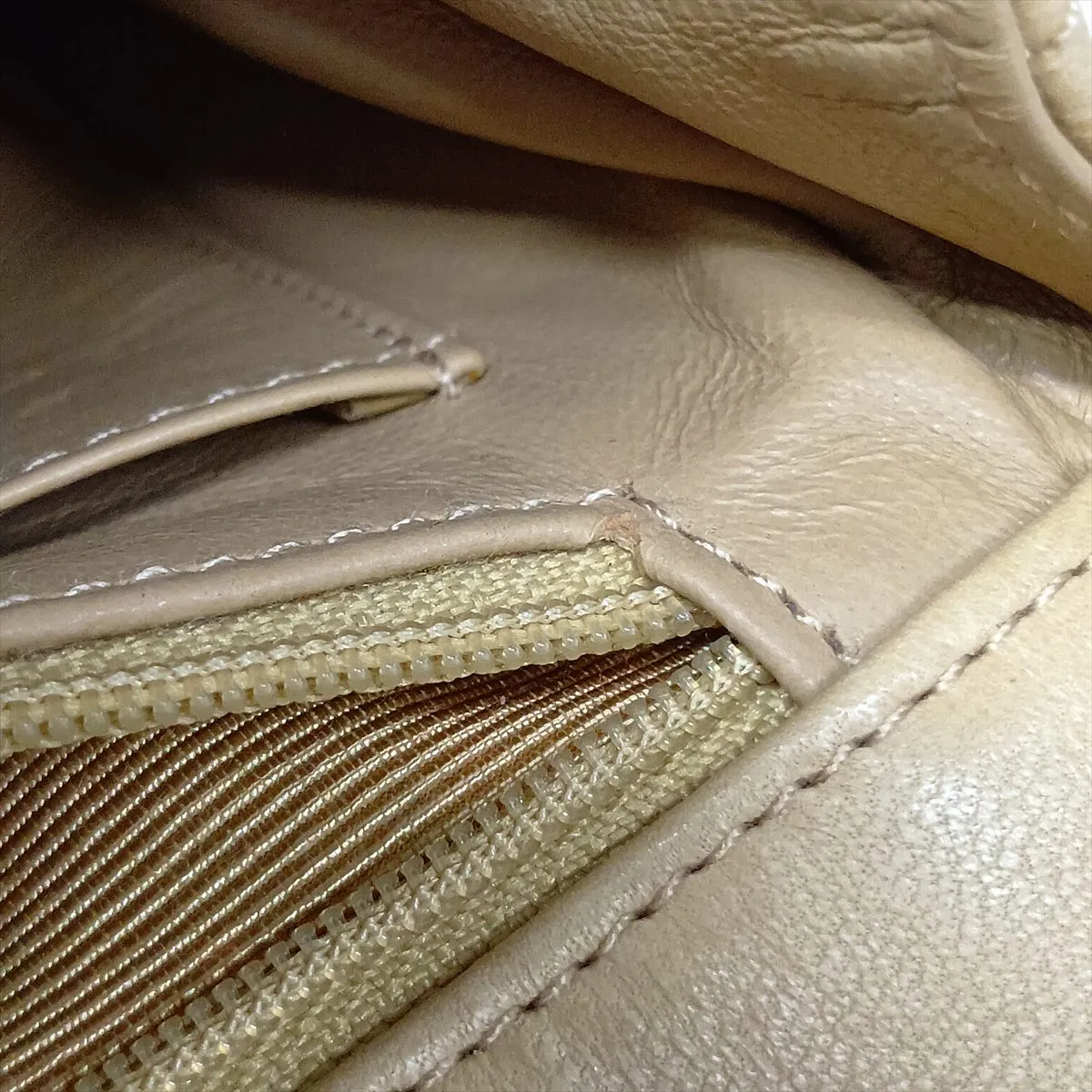 Matelassé Lambskin Clutch Bag, Beige, Silver Hardware, Item No. 3986225 (Serial Number 3) — view 15