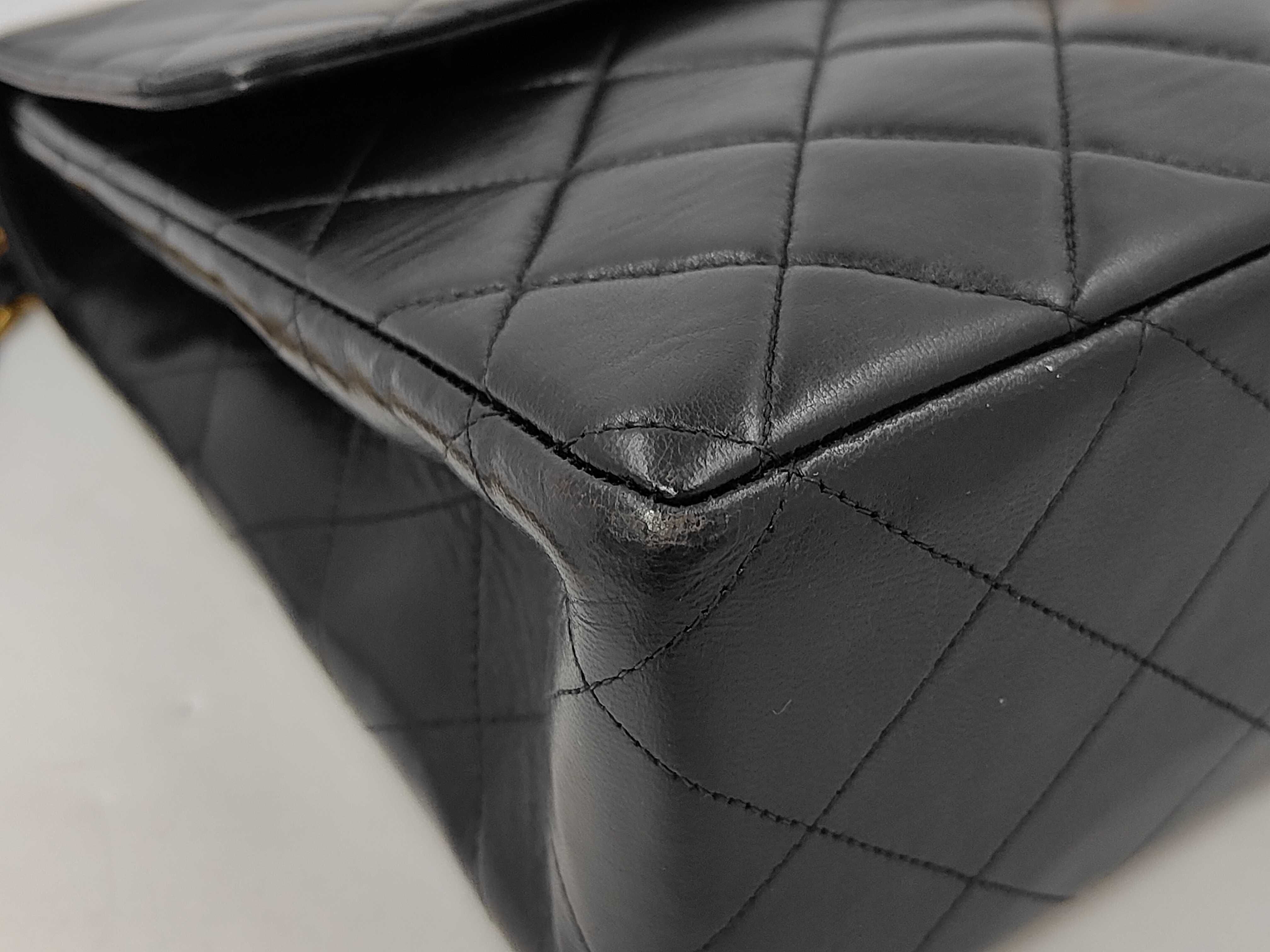 Large Matelassé Lambskin Shoulder Bag — view 7