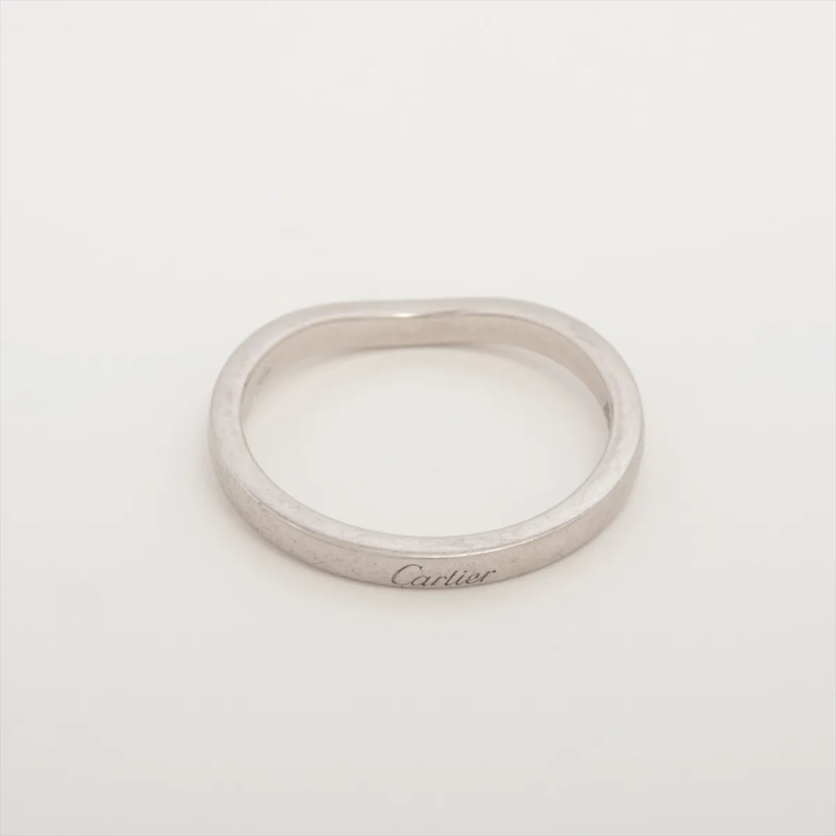 Ballerina Curve Wedding Ring, Pt950, 3.2g, Size 50, Initials SGP444 — view 2