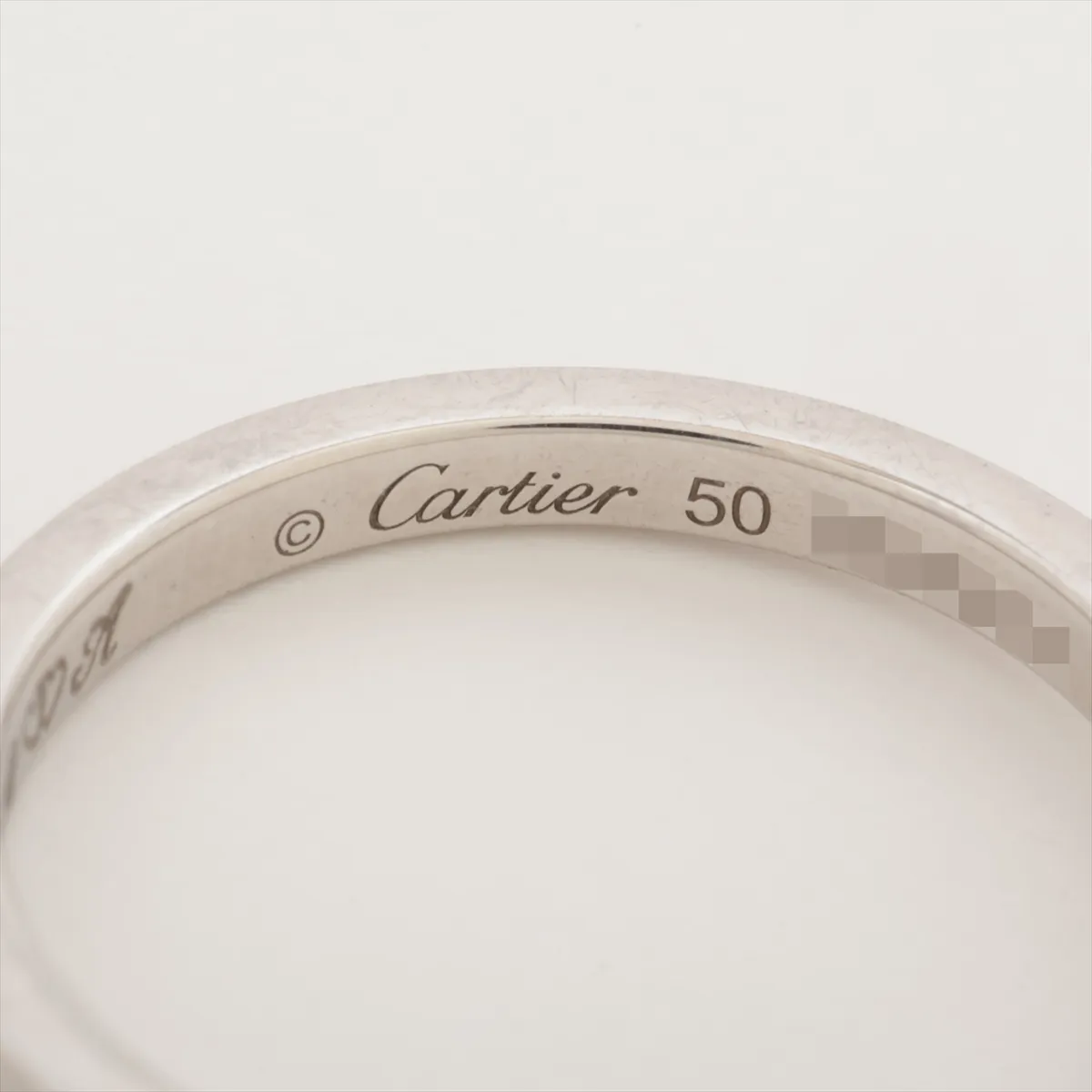 Ballerina Curve Wedding Ring, Pt950, 3.2g, Size 50, Initials SGP444 — view 4