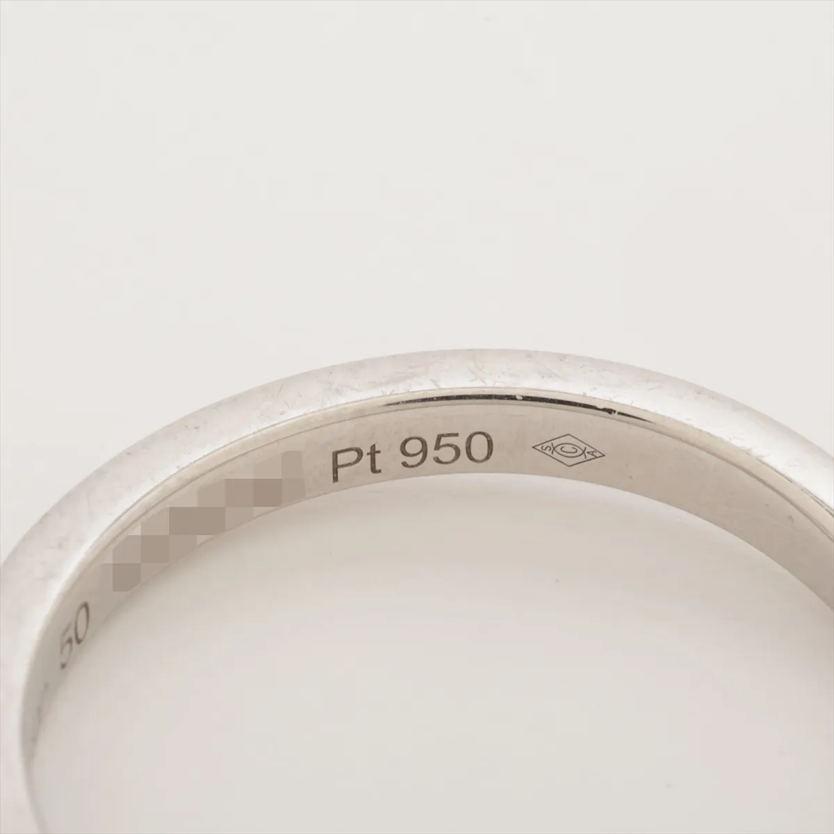 Ballerina Curve Wedding Ring, Pt950, 3.2g, Size 50, Initials SGP444 — view 5