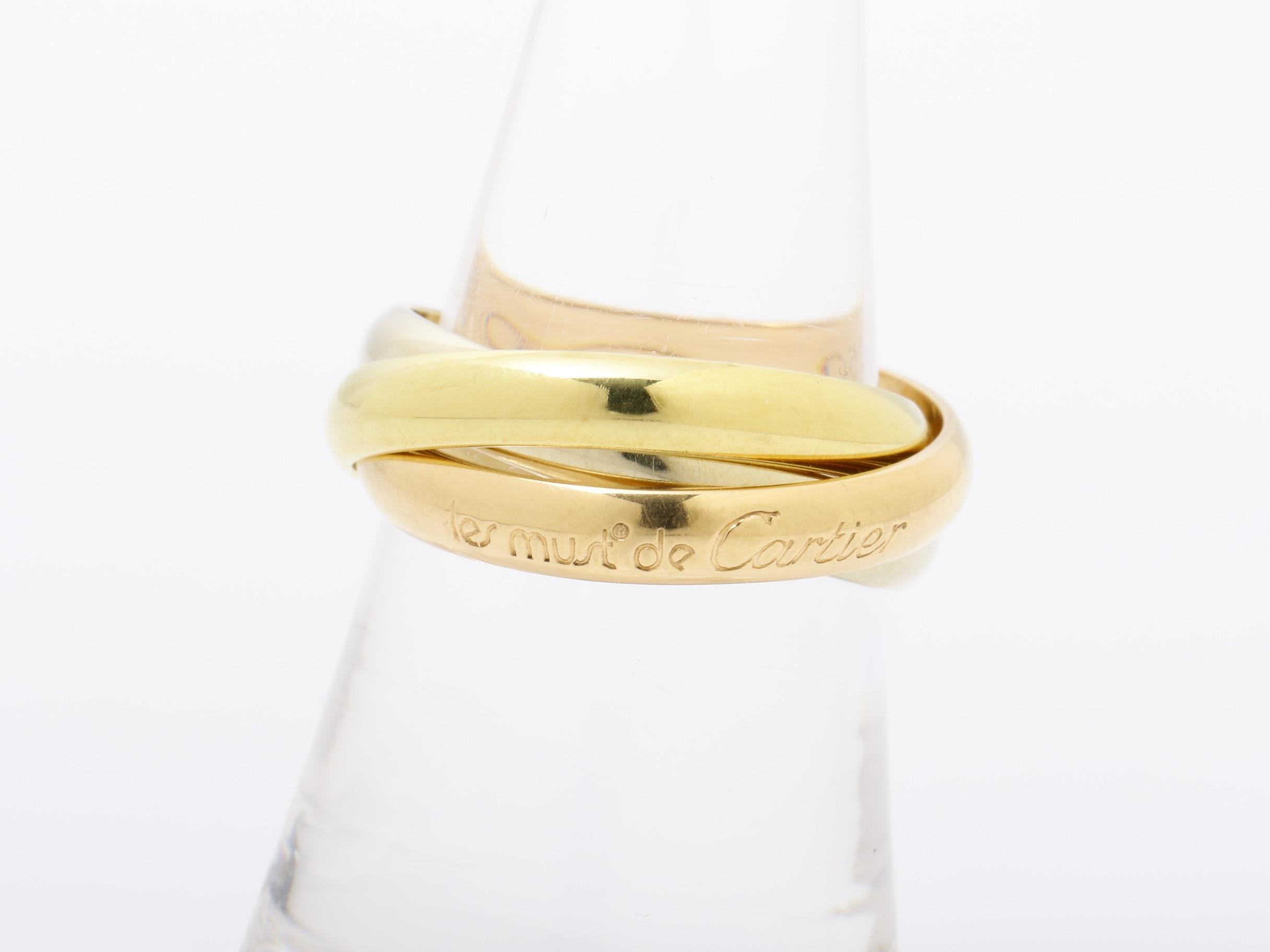 Trinity (precious metal) ring, 750, 9.0g, #56 / actual size #15