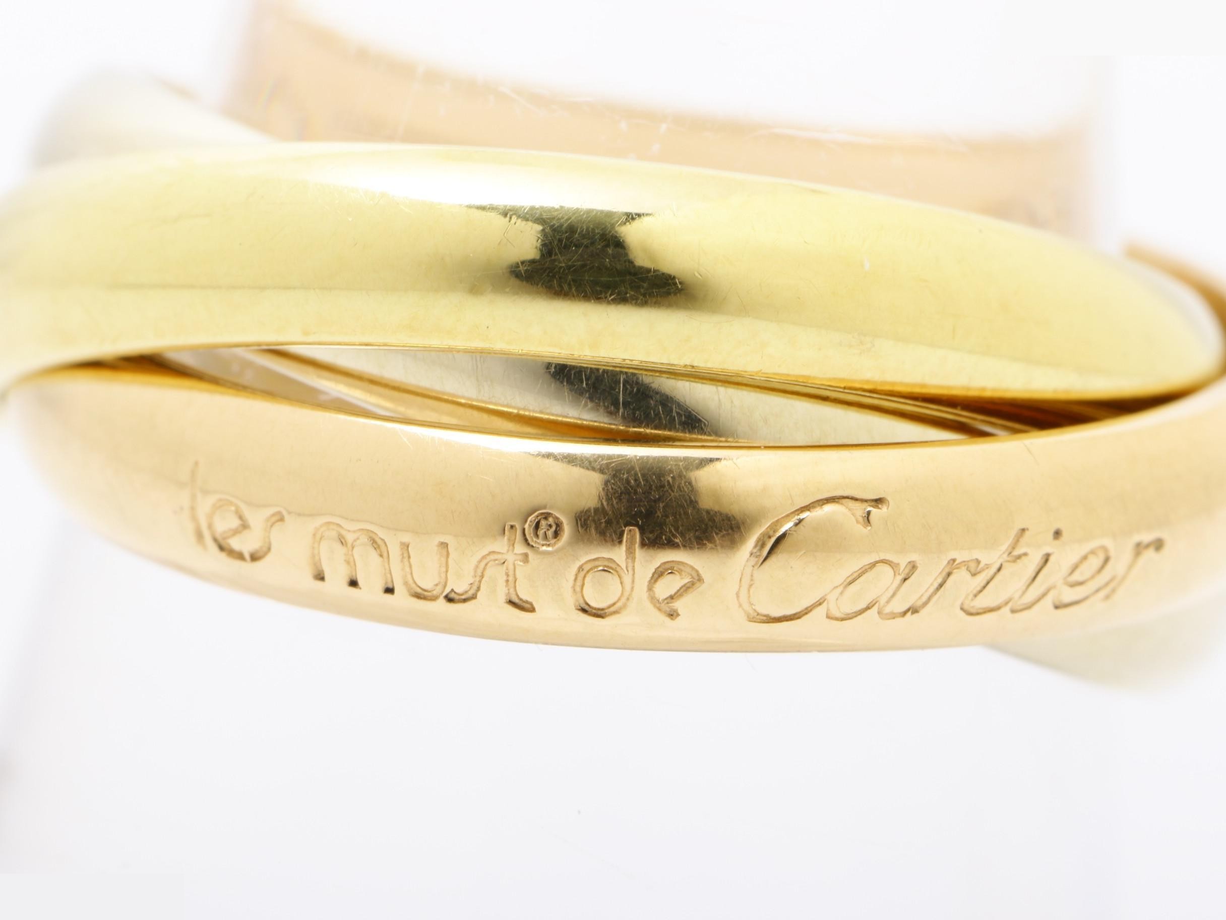 Trinity (precious metal) ring, 750, 9.0g, #56 / actual size #15 — view 2