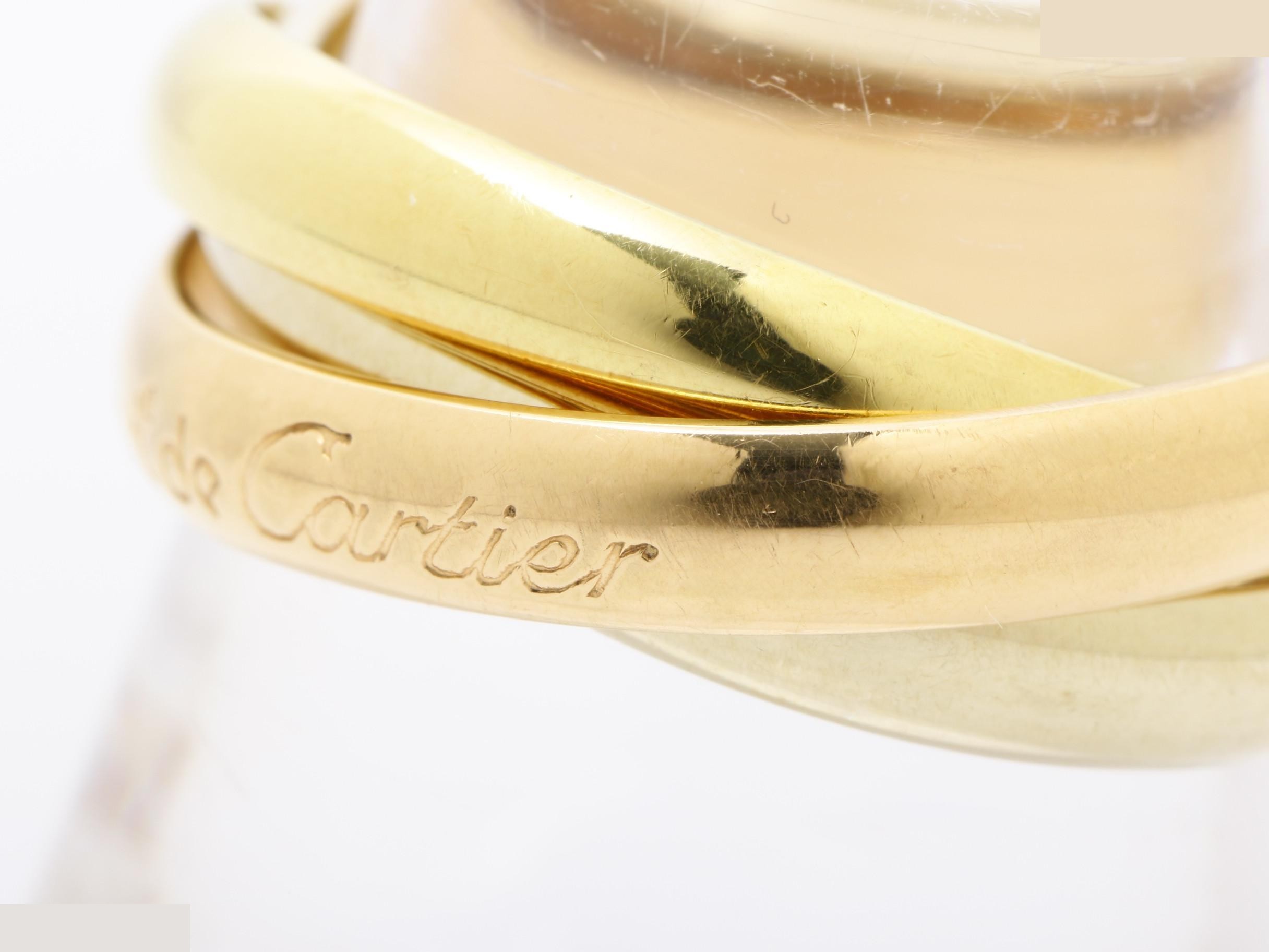 Trinity (precious metal) ring, 750, 9.0g, #56 / actual size #15 — view 3