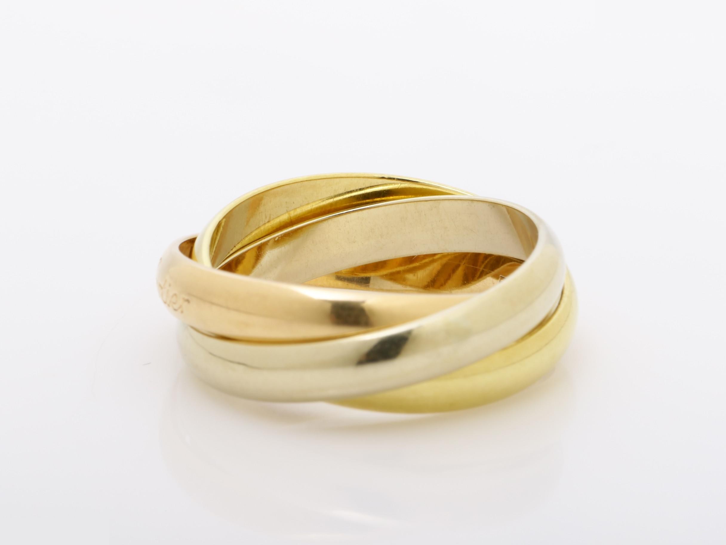 Trinity (precious metal) ring, 750, 9.0g, #56 / actual size #15 — view 4