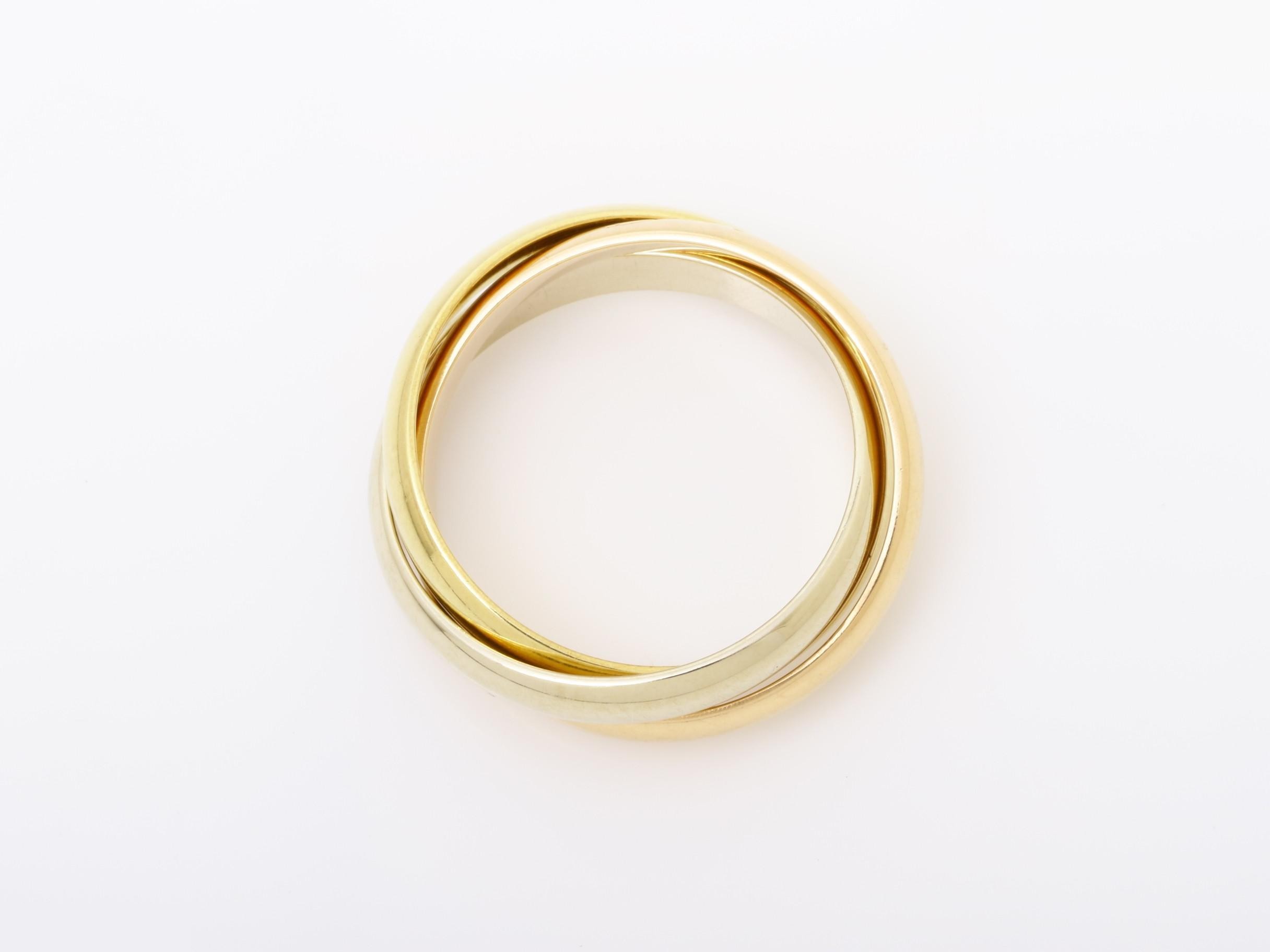 Trinity (precious metal) ring, 750, 9.0g, #56 / actual size #15 — view 5