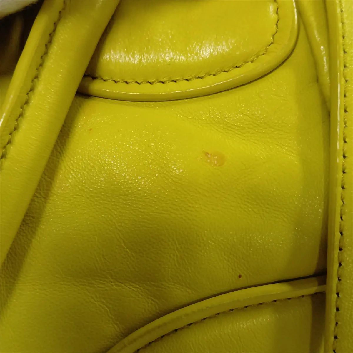 Nappa Soft Moon Leather 2-Way Handbag, Yellow, 1BA381 — view 12