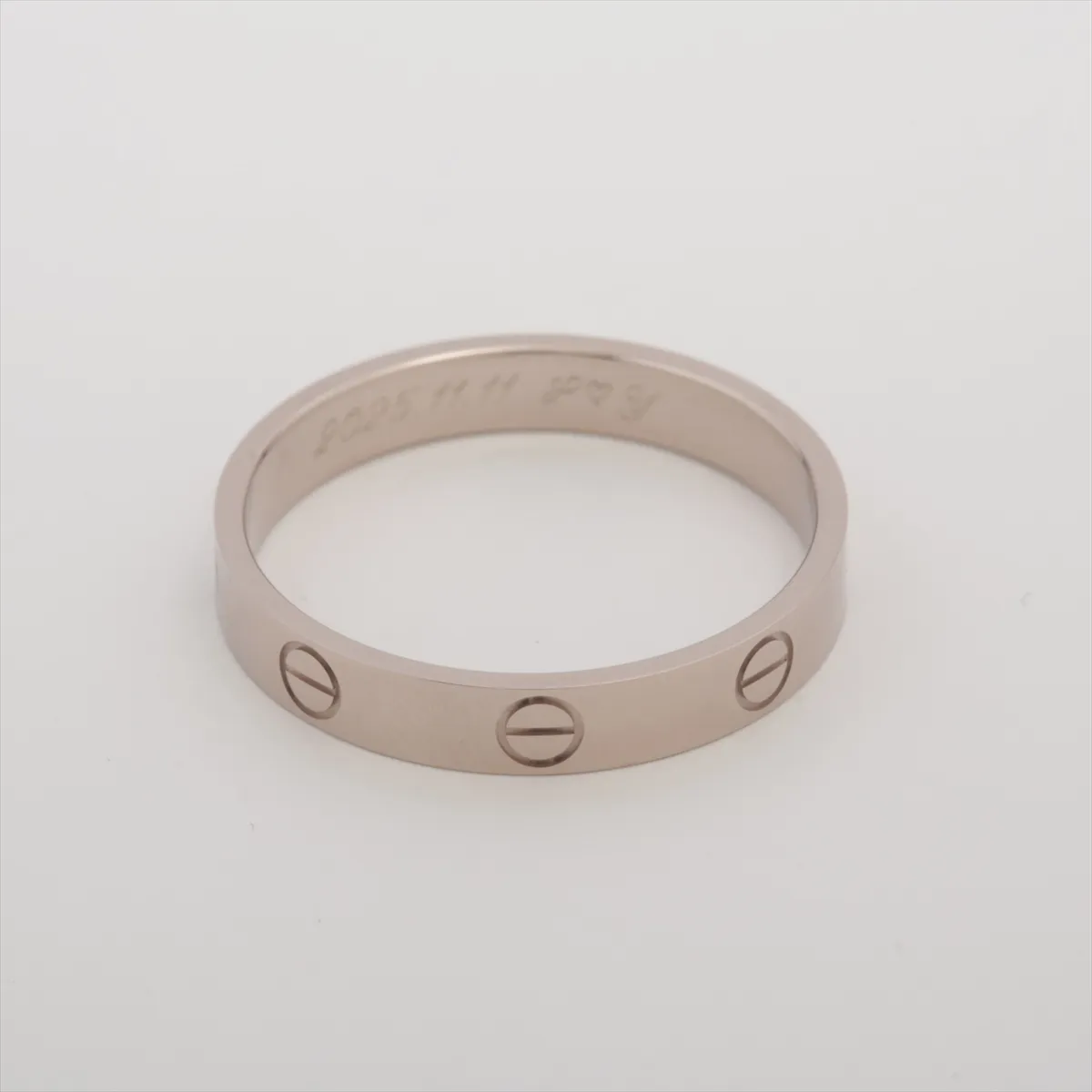 Mini Love Ring 750 (WG) 3.8g Size 61 Initials 280EYS — view 2