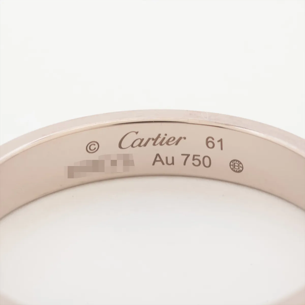 Mini Love Ring 750 (WG) 3.8g Size 61 Initials 280EYS — view 3