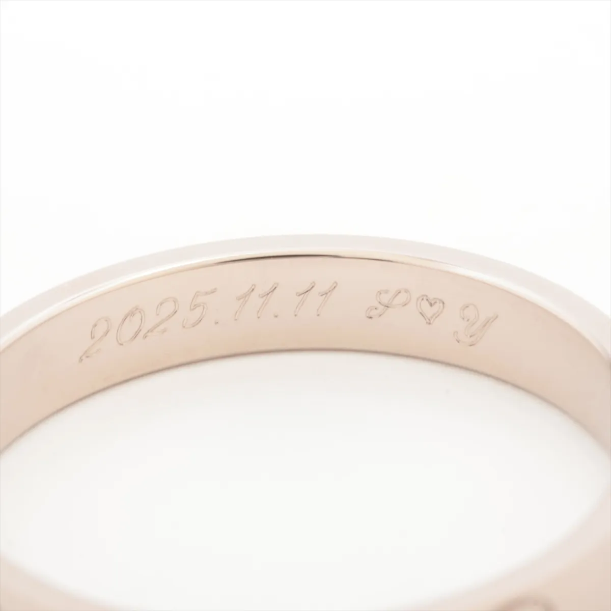 Mini Love Ring 750 (WG) 3.8g Size 61 Initials 280EYS — view 4