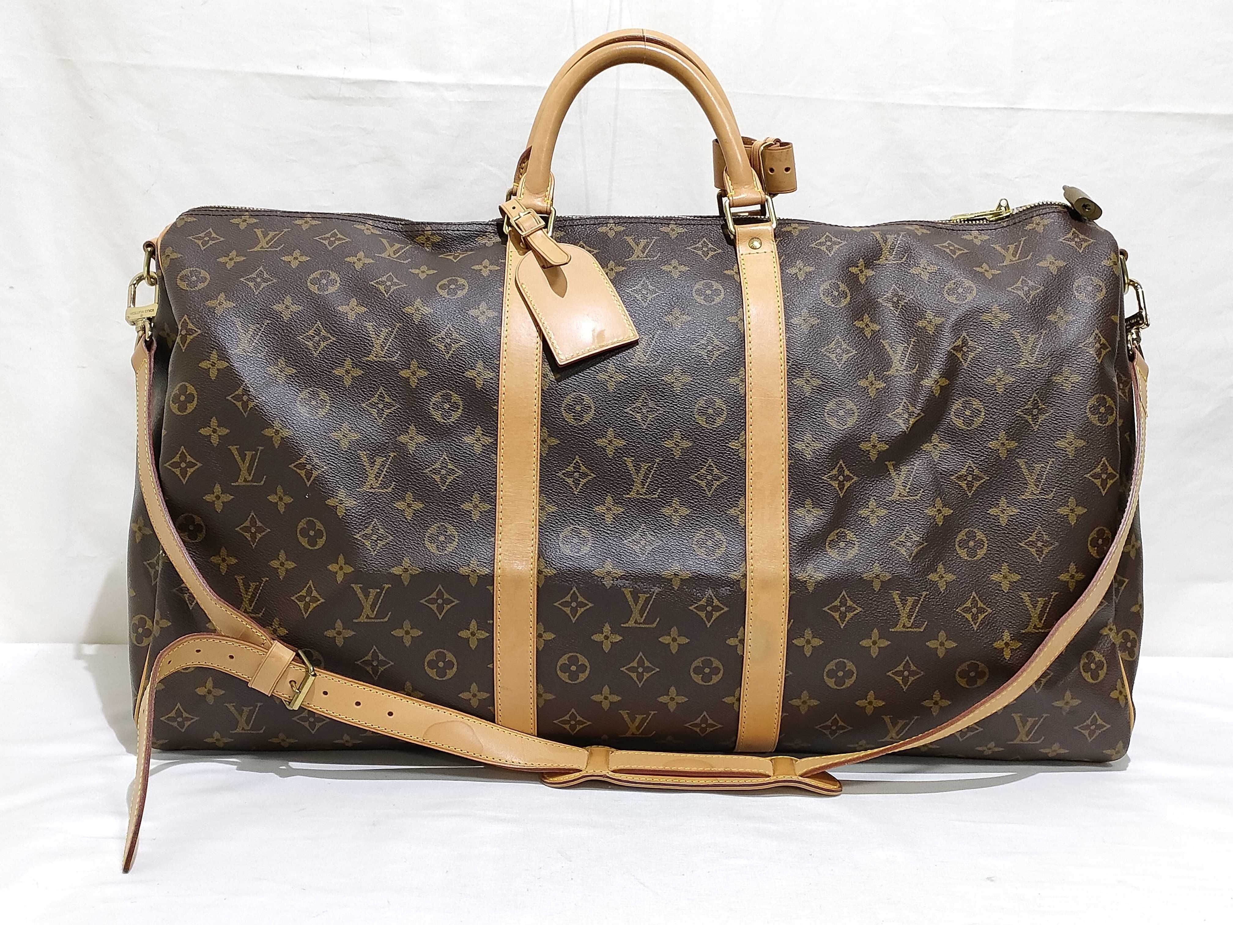 Monogram Keepall Bandoulière 60 M41412 MB0062 Brown Boston Bag
