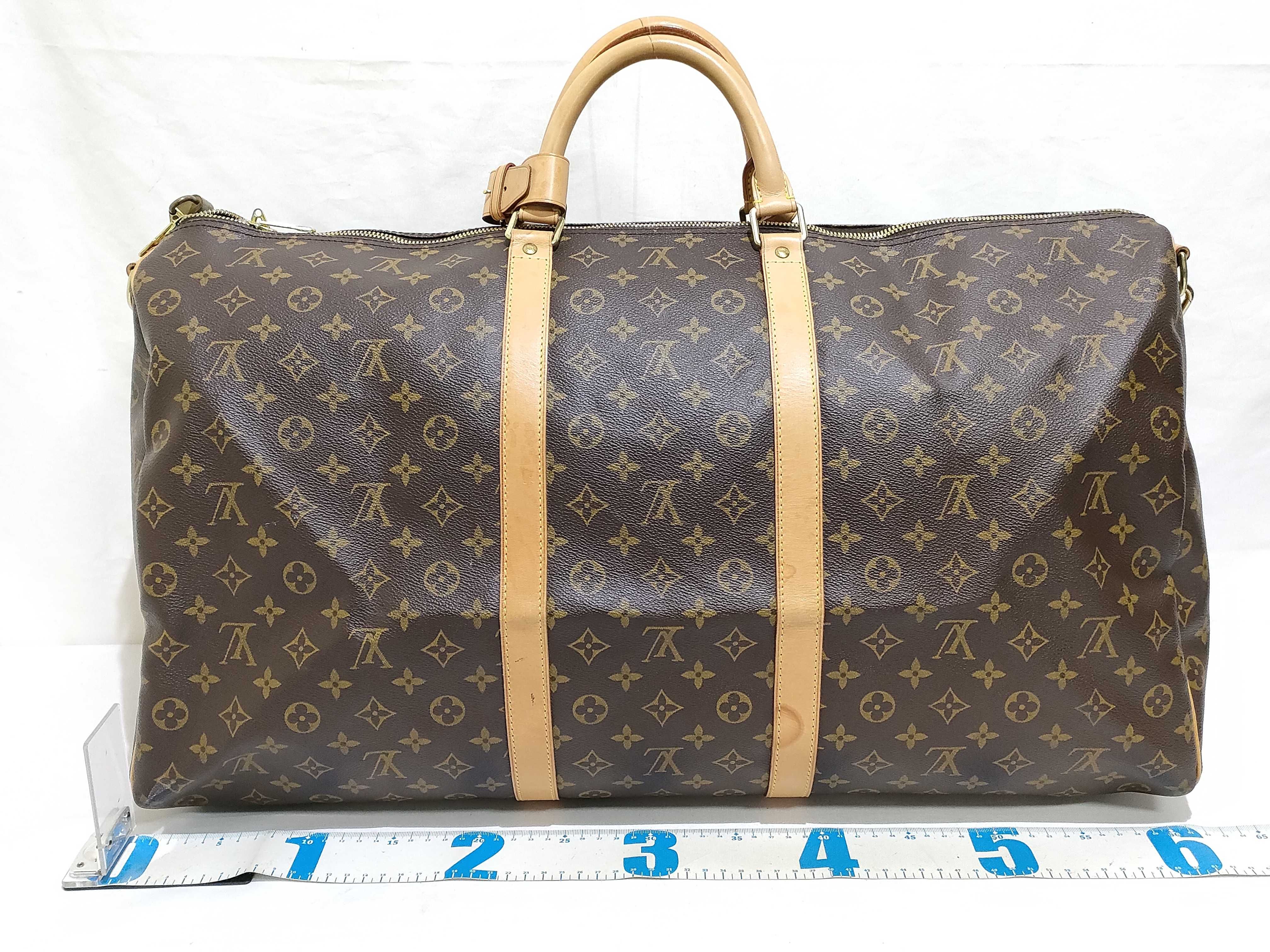 Monogram Keepall Bandoulière 60 M41412 MB0062 Brown Boston Bag — view 2