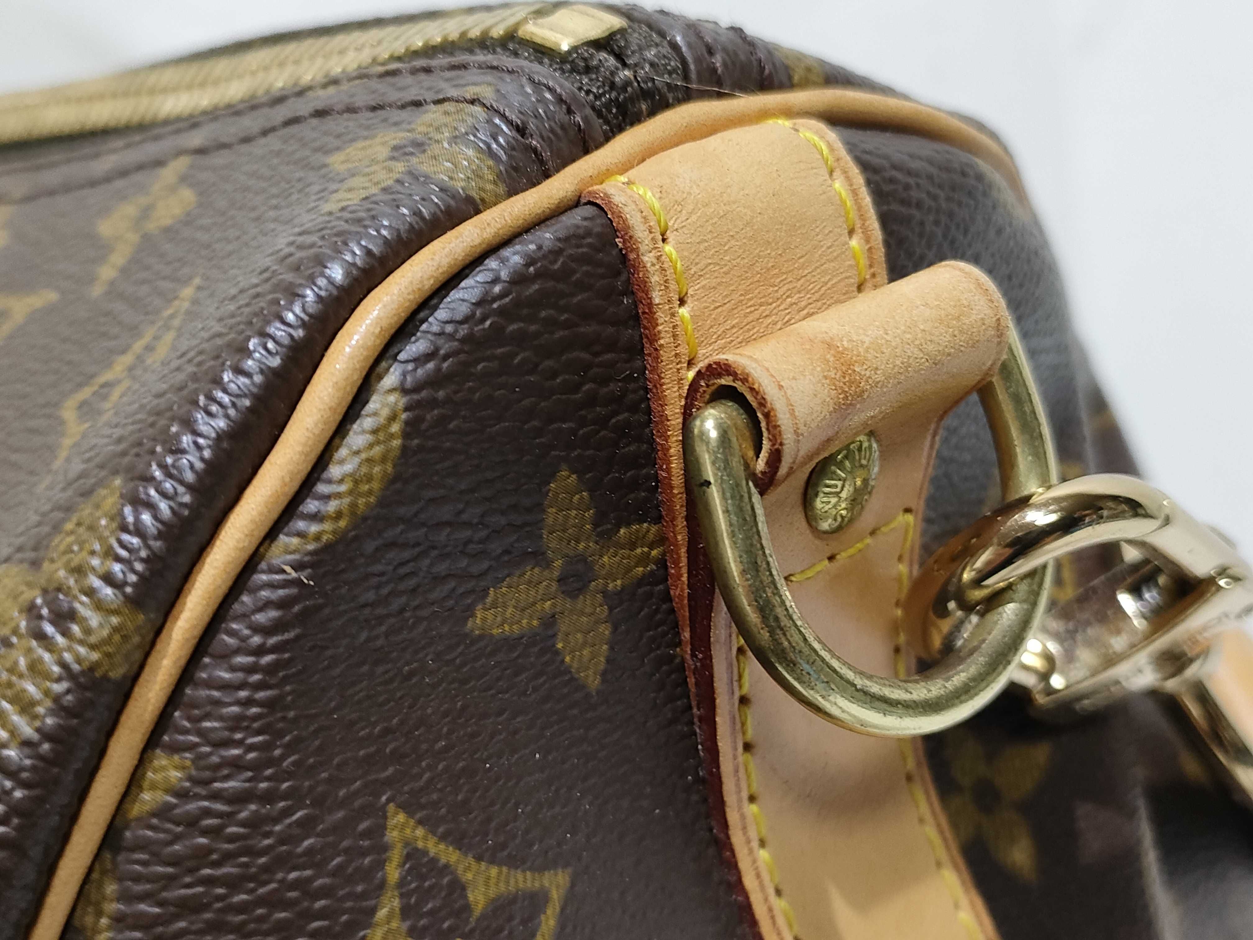 Monogram Keepall Bandoulière 60 M41412 MB0062 Brown Boston Bag — view 13
