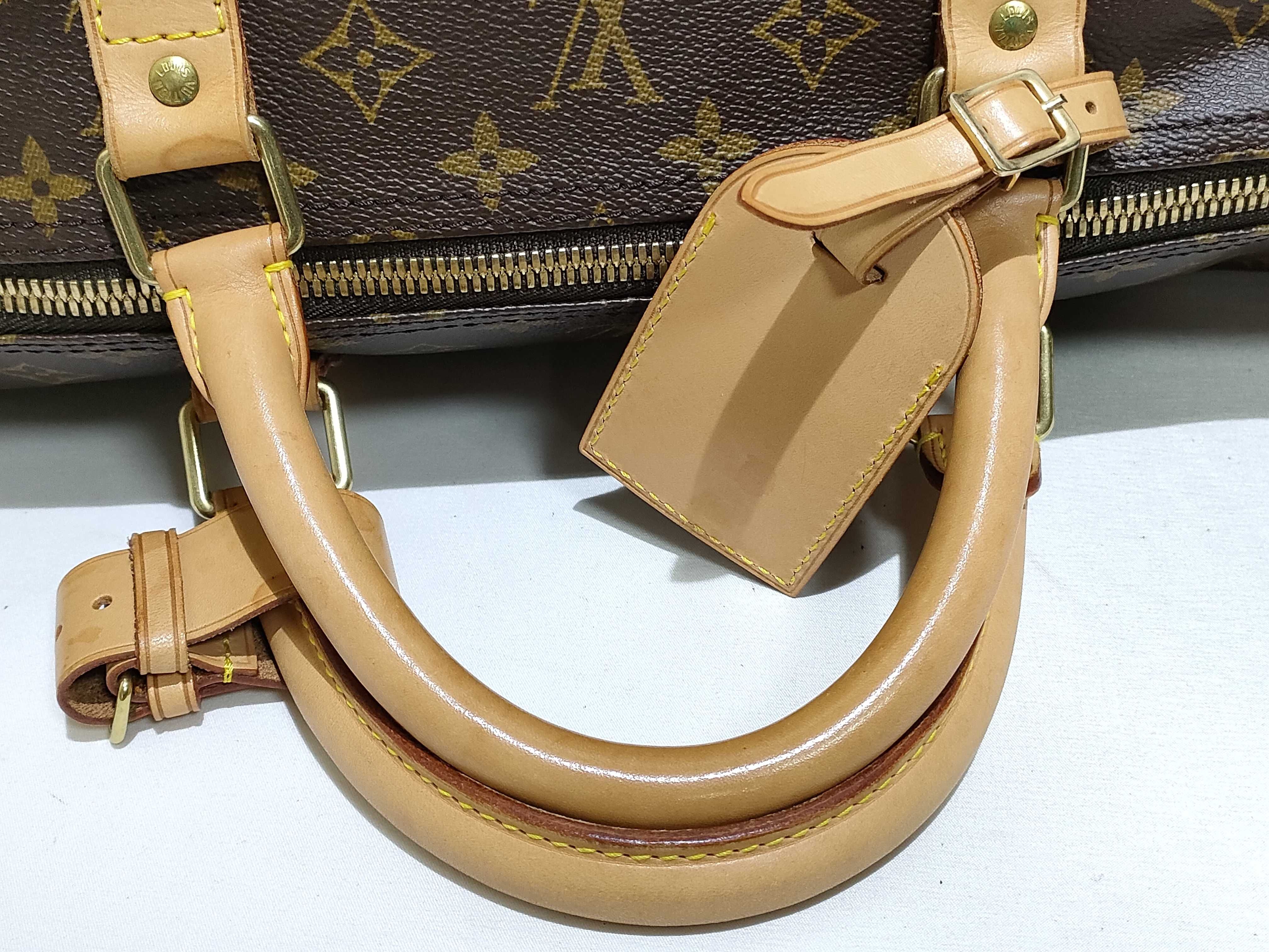 Monogram Keepall Bandoulière 60 M41412 MB0062 Brown Boston Bag — view 3
