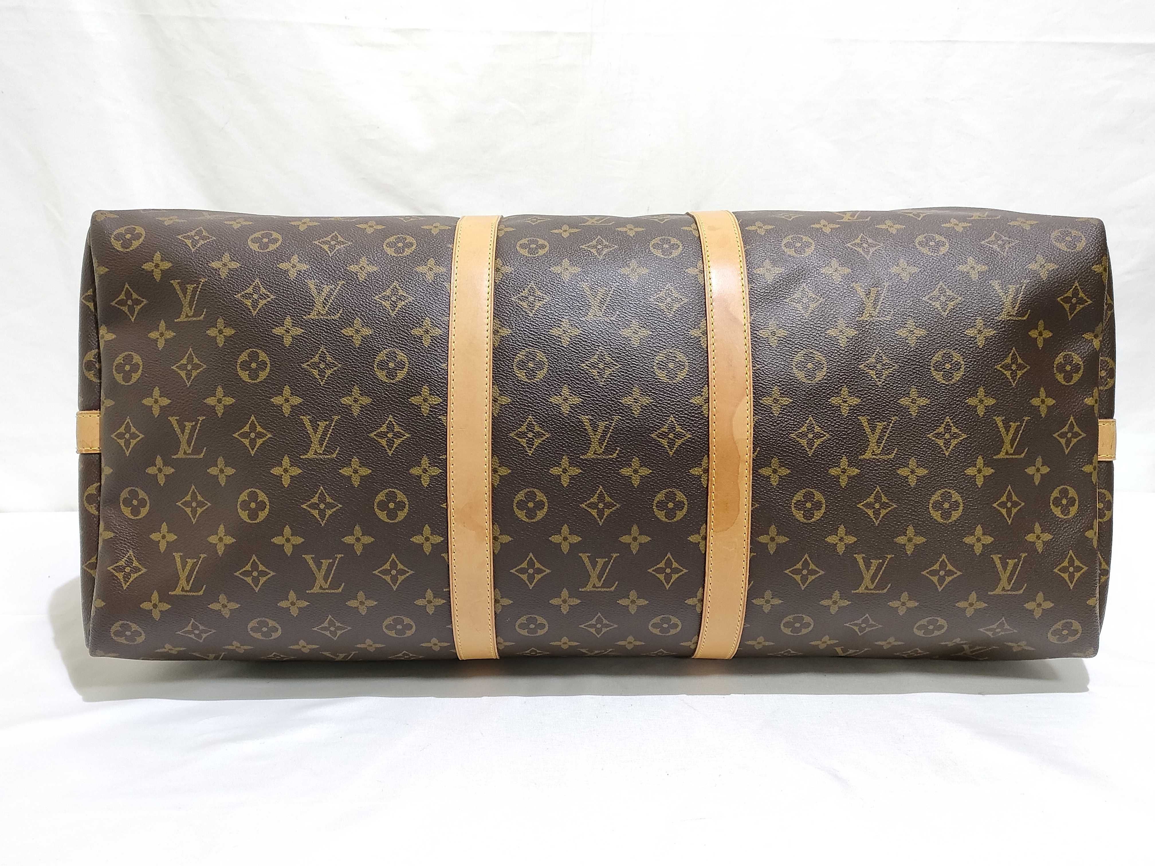 Monogram Keepall Bandoulière 60 M41412 MB0062 Brown Boston Bag — view 7