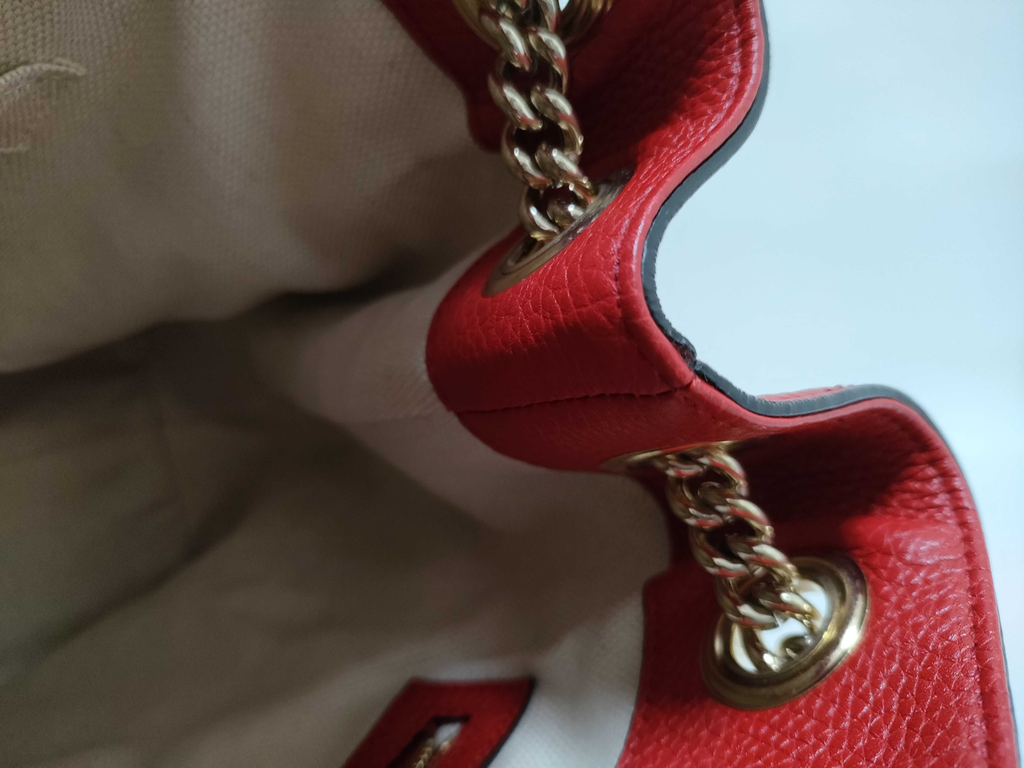 Soho Leather Chain Shoulder Bag — view 8