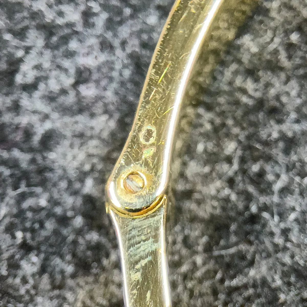 5JB413 Logo Bangle M GP Gold x Blue. Shows signs of wear, — view 8