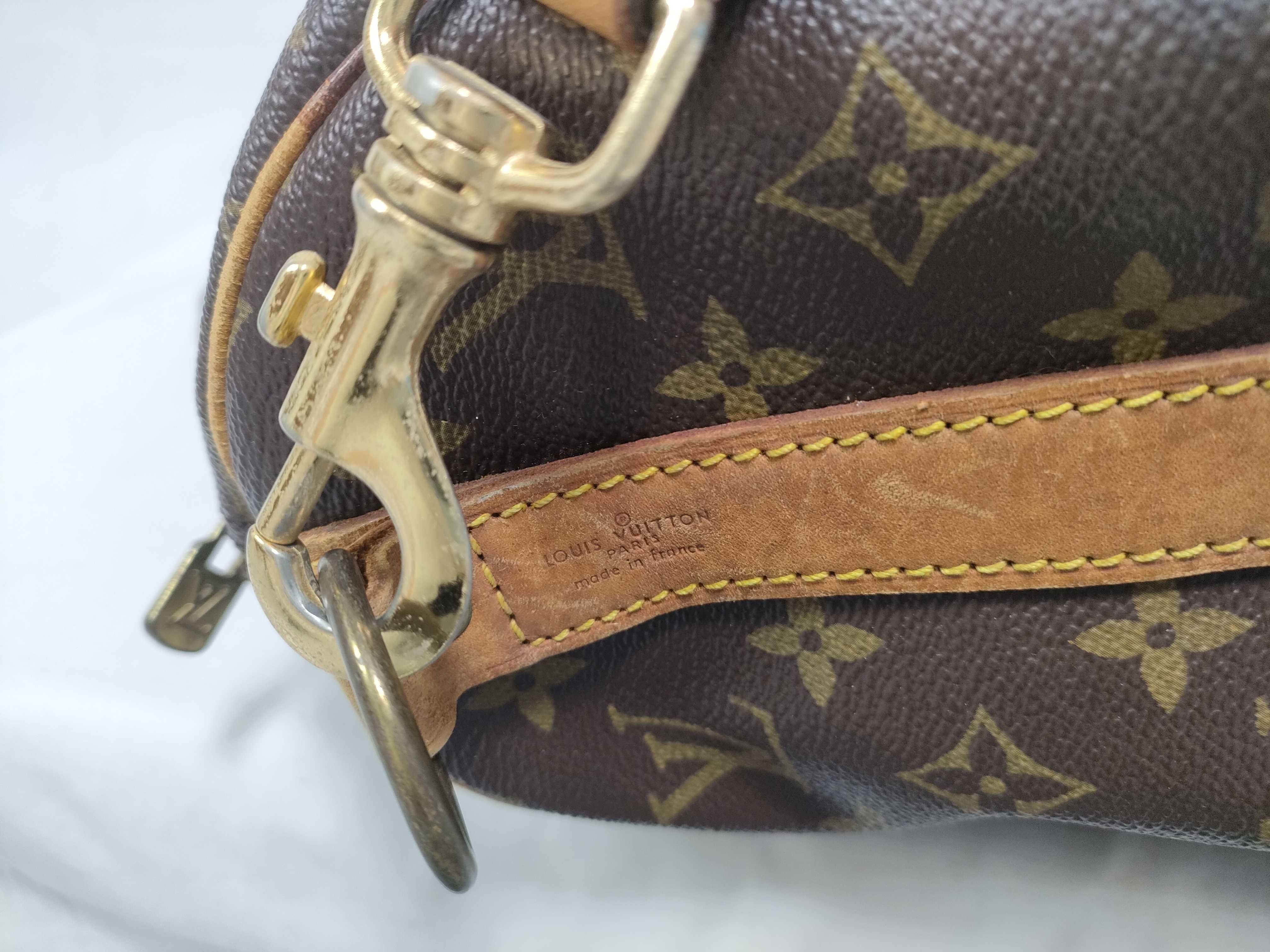 Monogram Keepall Bandoulière 45 M41418 Boston Bag with Handle, Name Tag, and Shoulder Strap — view 7