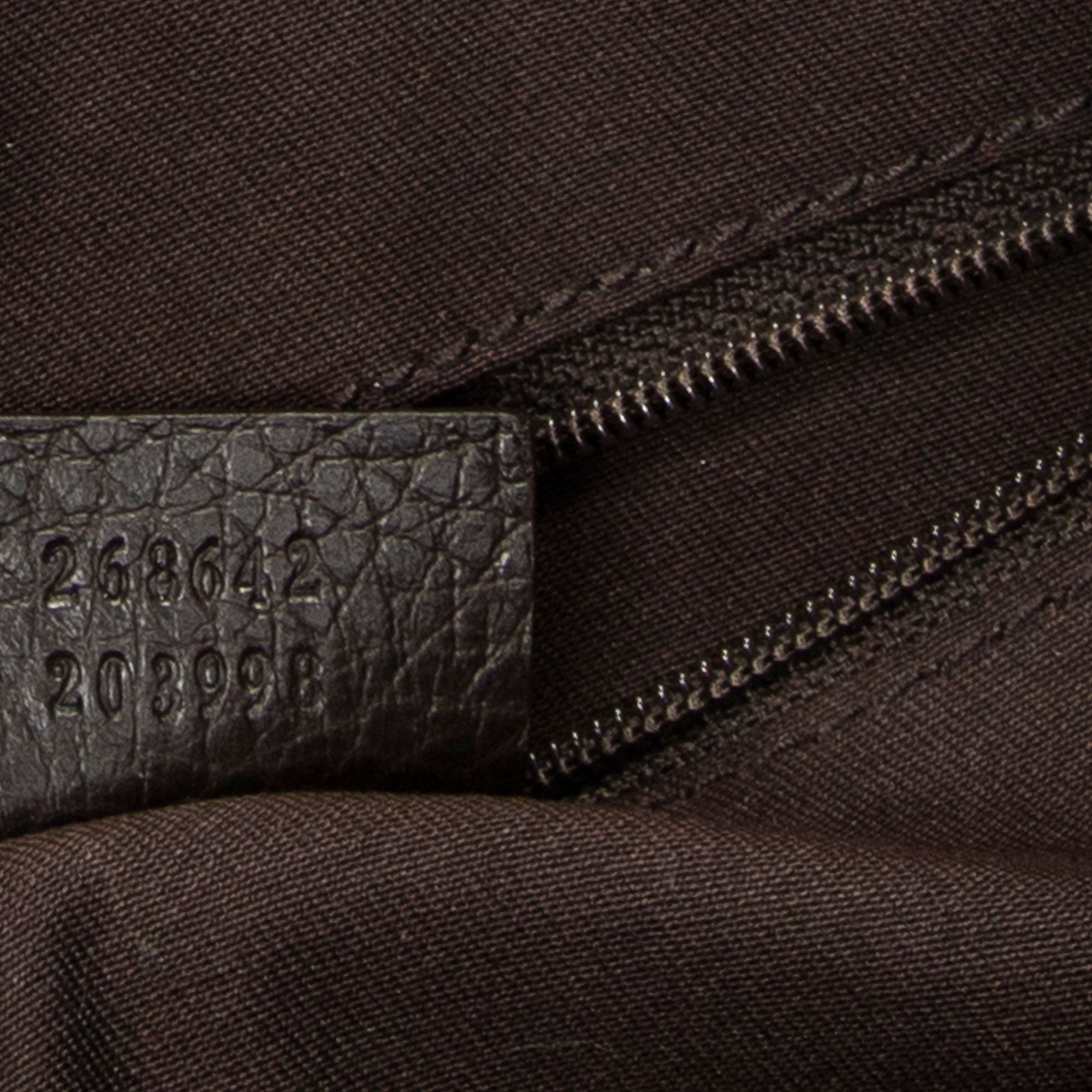 Abbey D-Ring Crossbody Dark Brown Monogrammed Nylon Canvas Silver — view 10