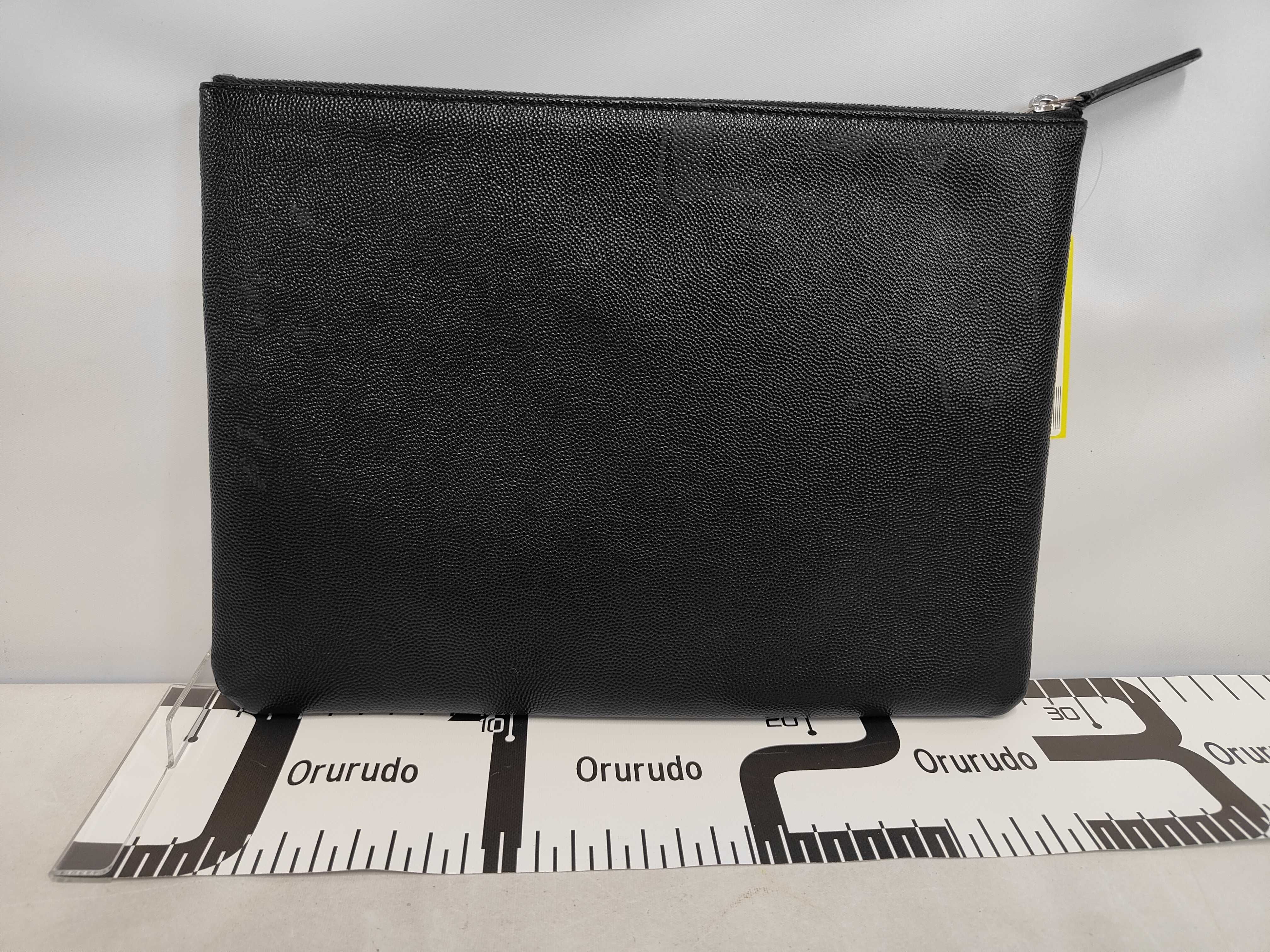 Caviar Skin Deauville Metal Studded Clutch Bag — view 2