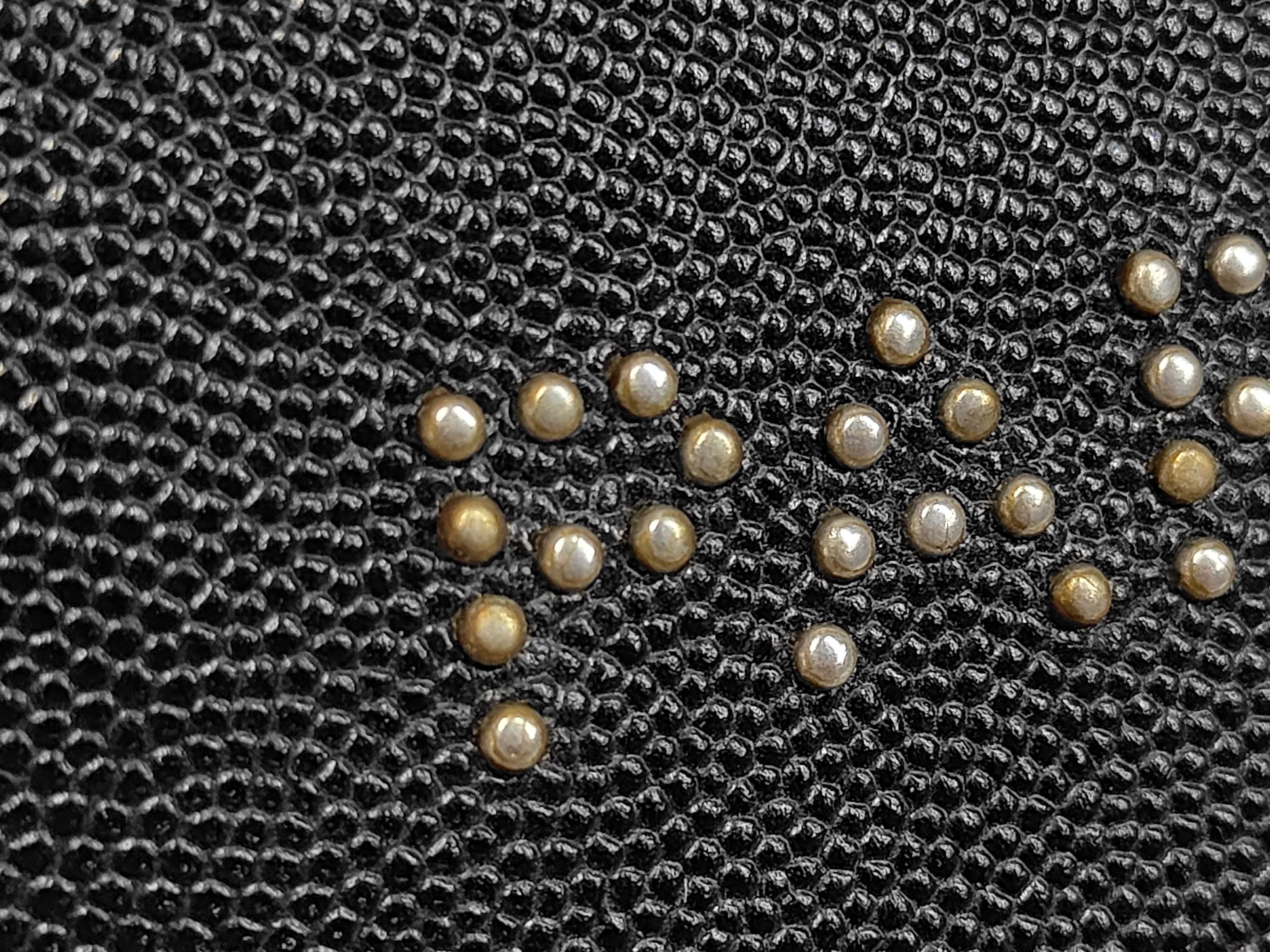 Caviar Skin Deauville Metal Studded Clutch Bag — view 8