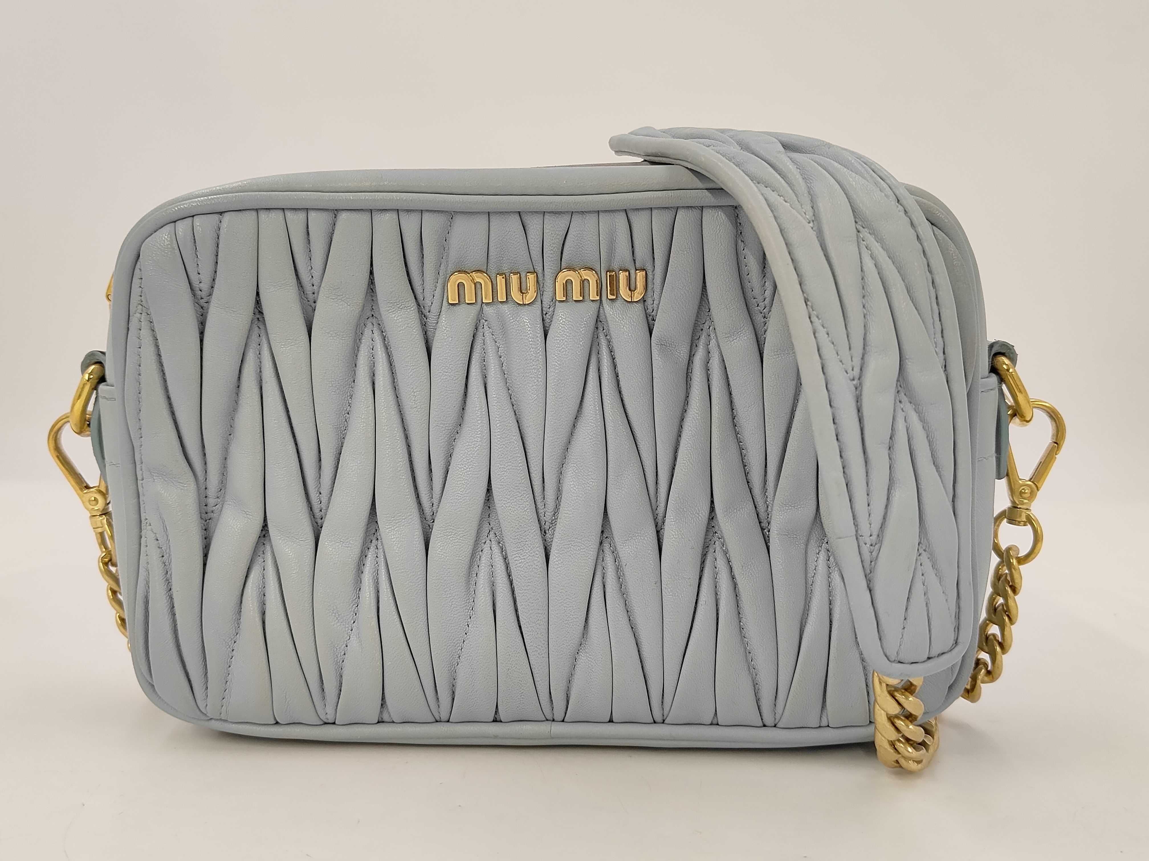 Matelassé Leather Chain Camera Bag Shoulder Bag