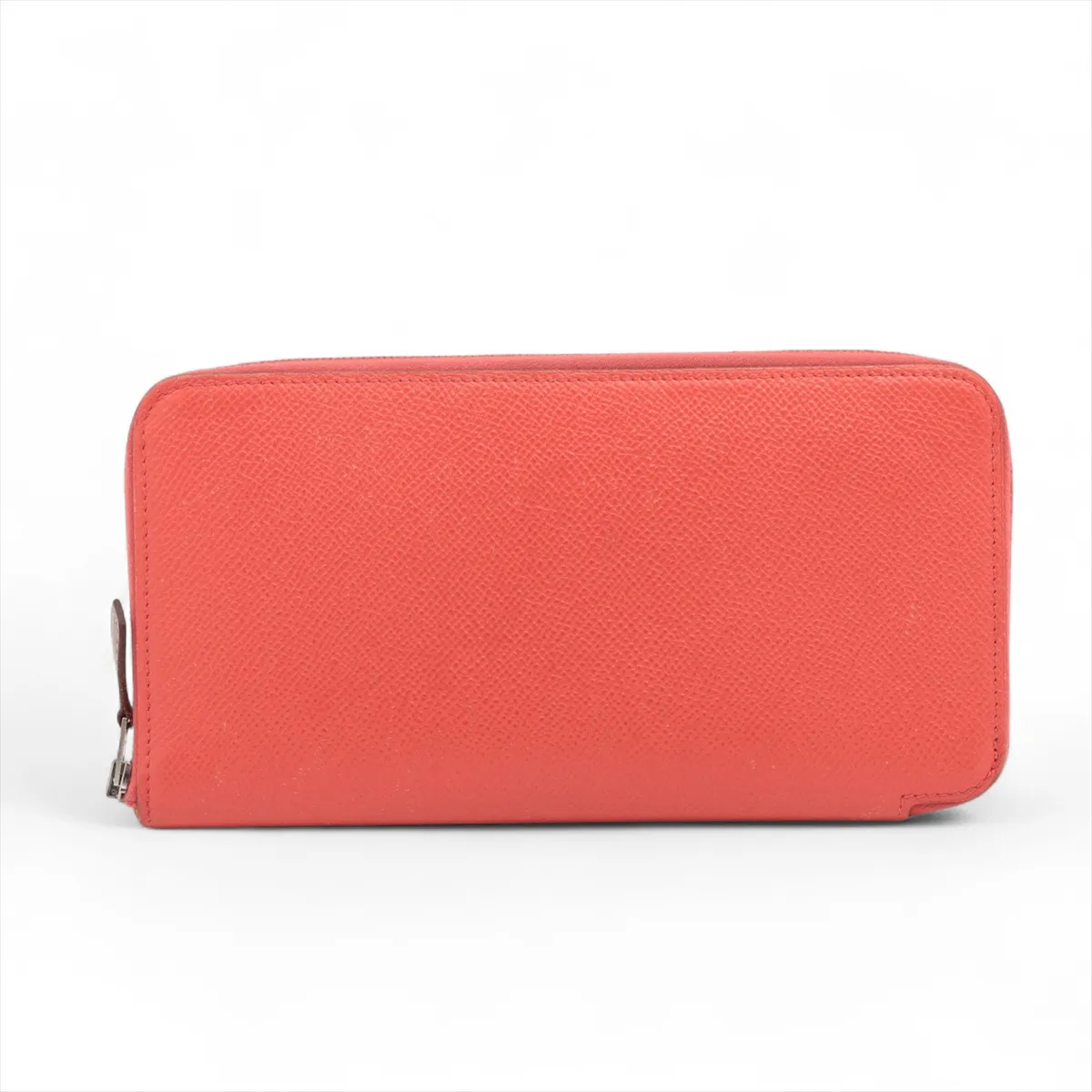 Azap Long Silk In Veau Epsom Round Zip Wallet Red Silver Hardware A: 2017