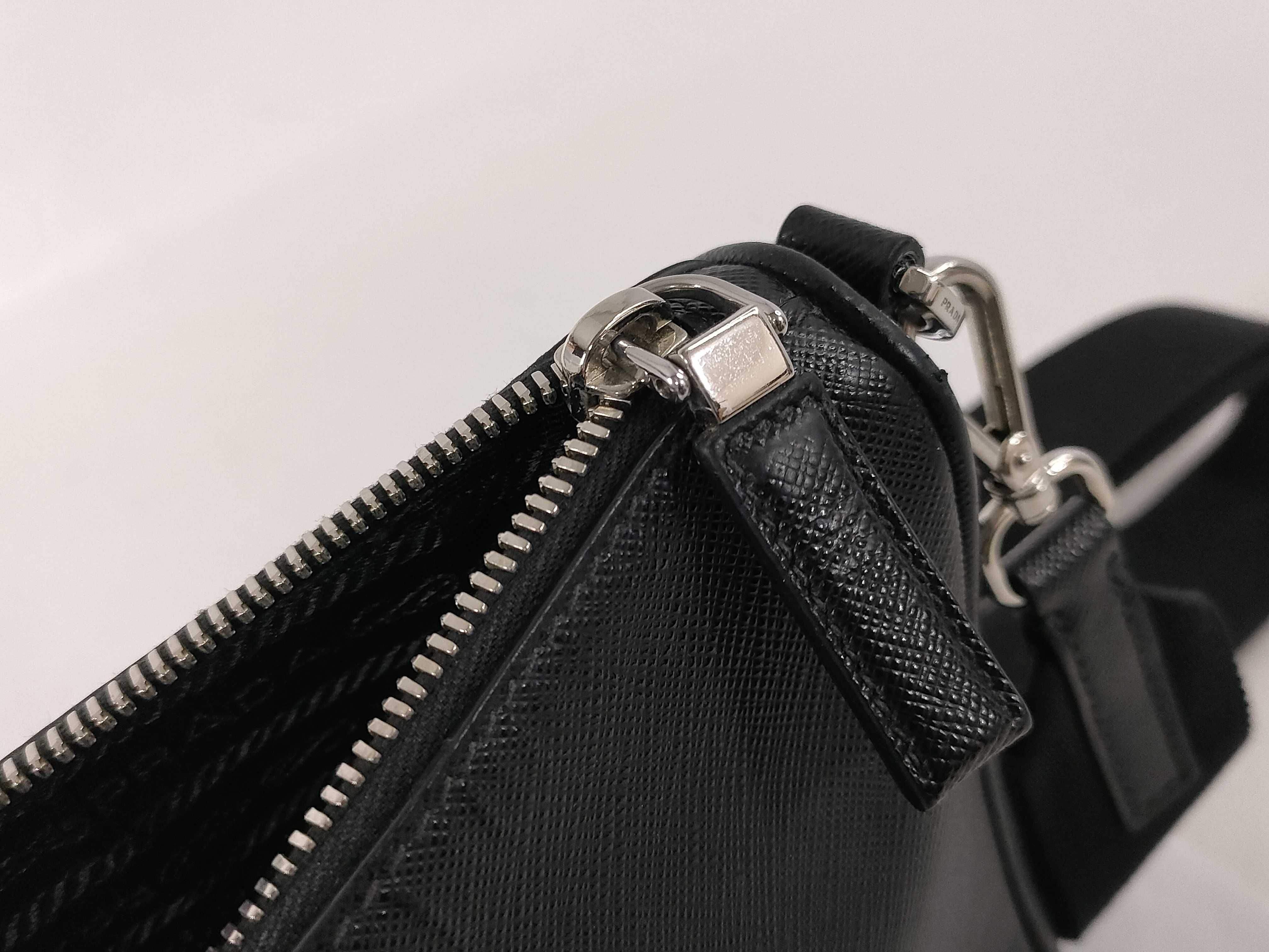 Saffiano Leather Shoulder Bag with Pouch — view 12