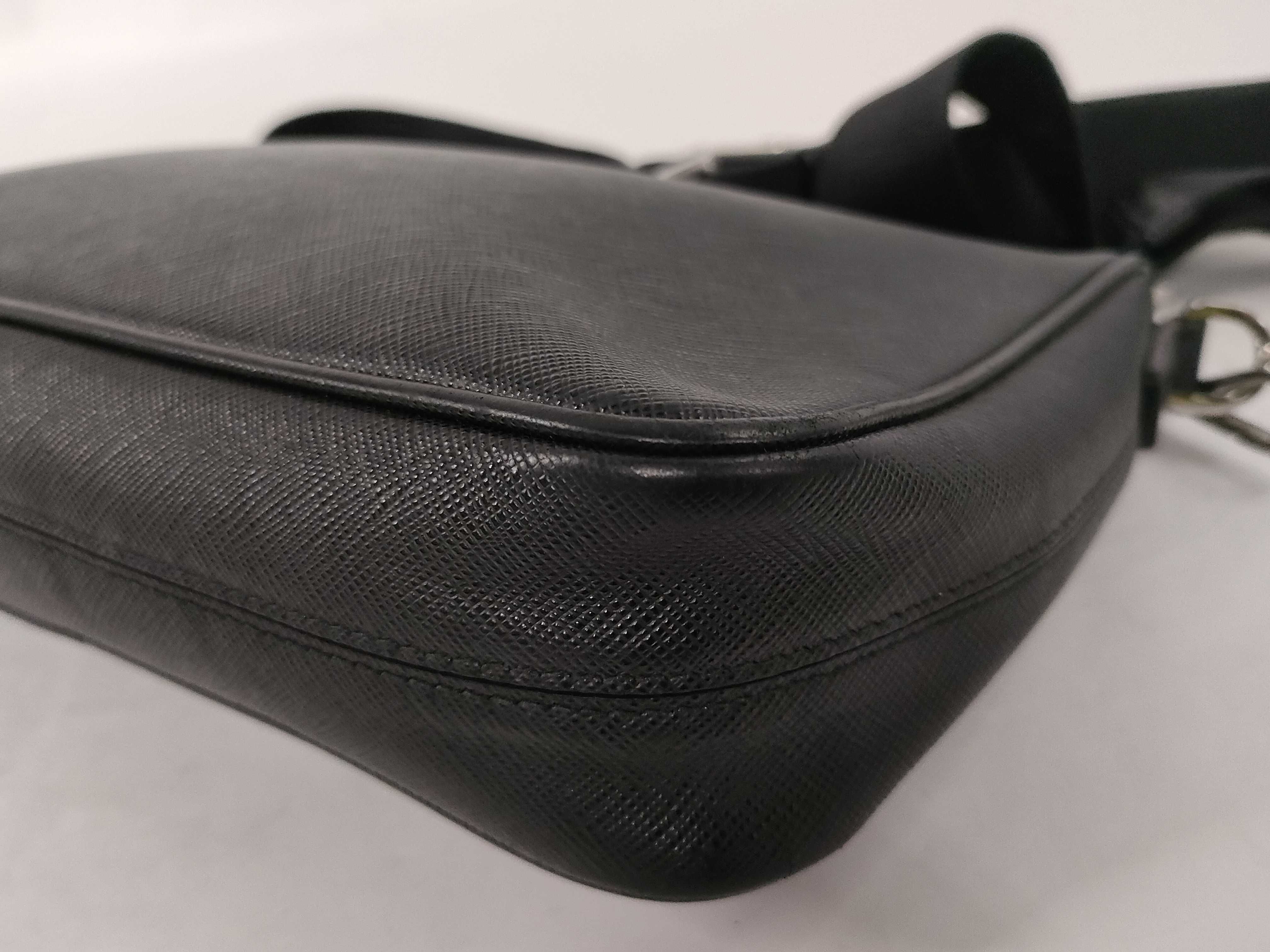 Saffiano Leather Shoulder Bag with Pouch — view 6