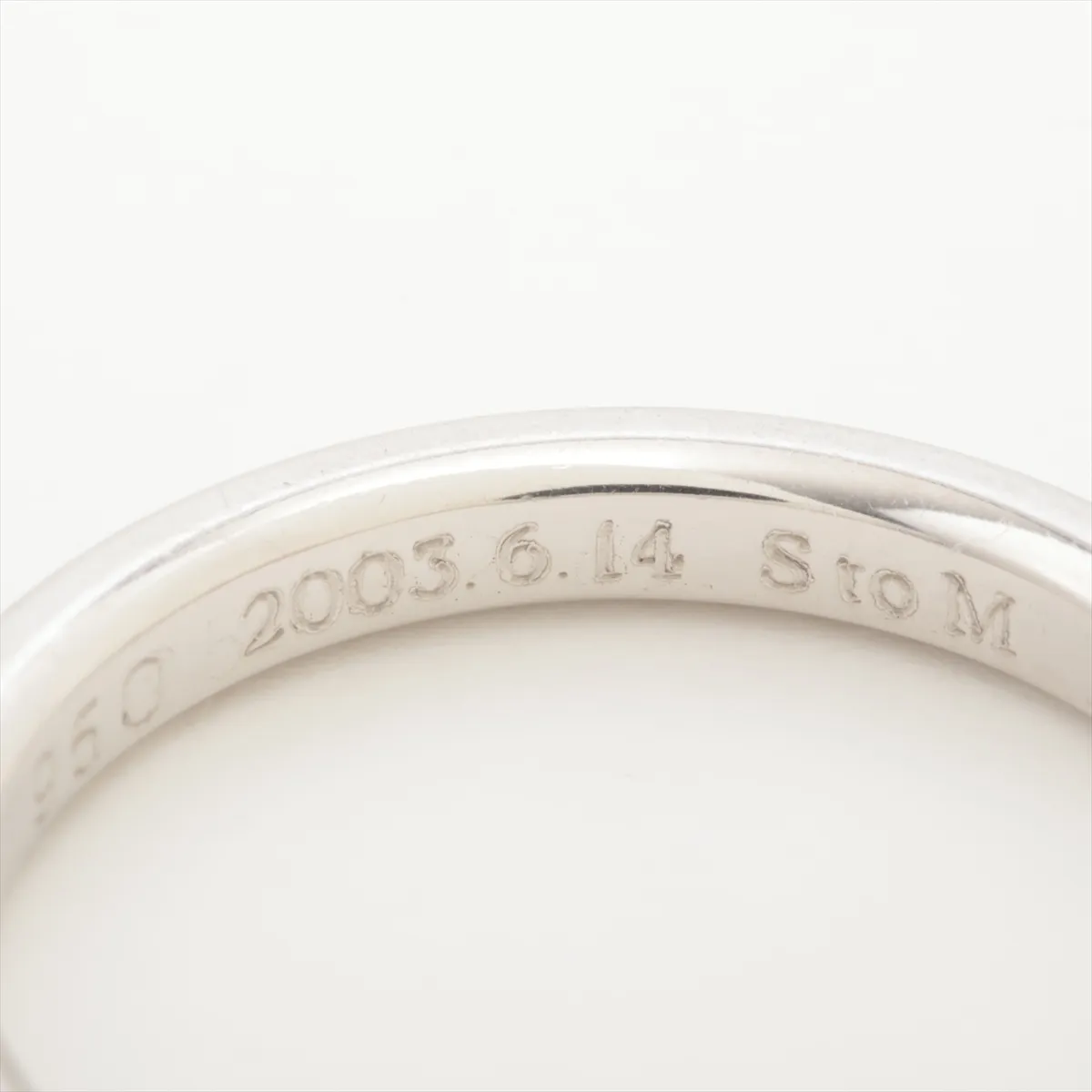 Infinie Etoile 3P Diamond Ring, Pt950, 5.1g, Initials, BL40708, Hallmark — view 5