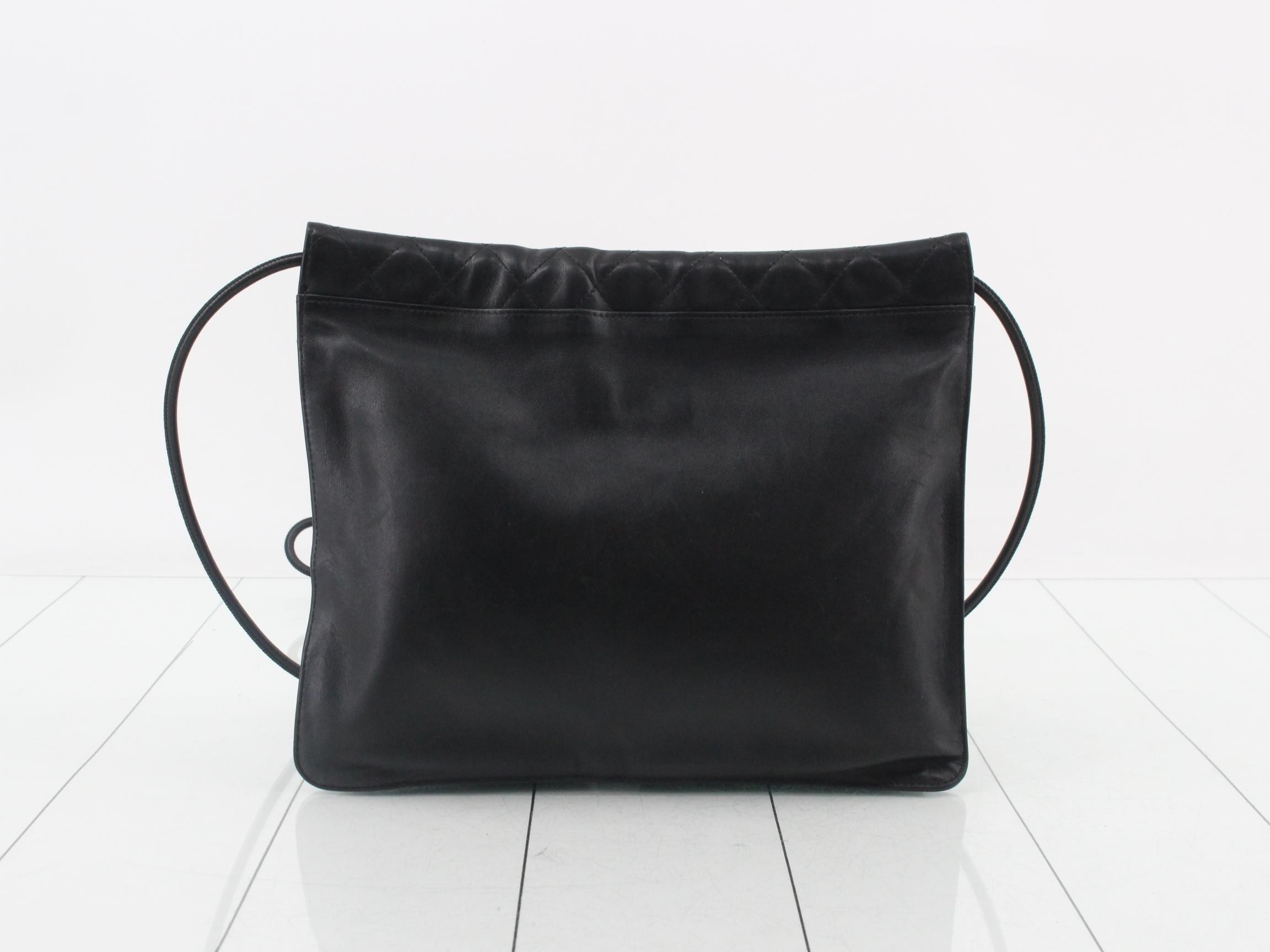 Cambon Line Shoulder Bag, Black, with sticker — view 2