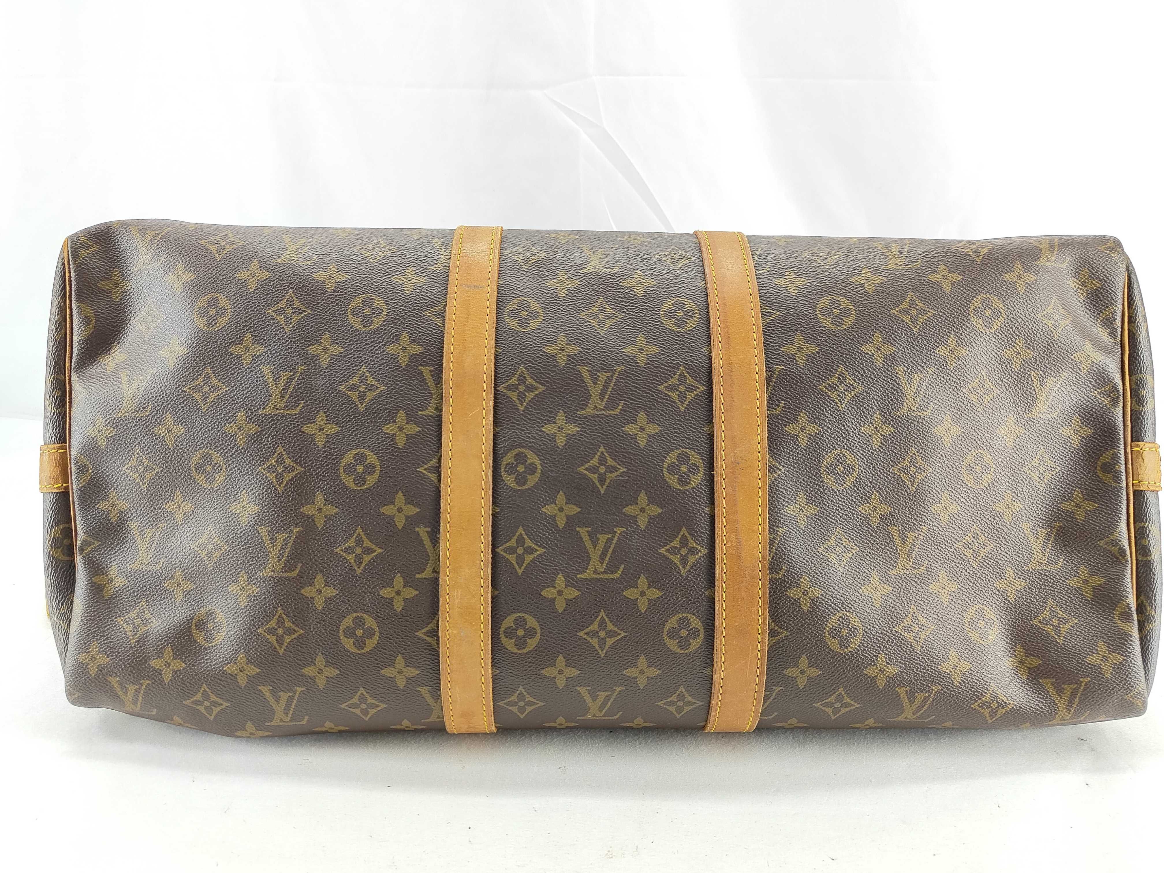 Monogram LV Keepall Bandoulière 55 Monogram Boston Bag — view 14