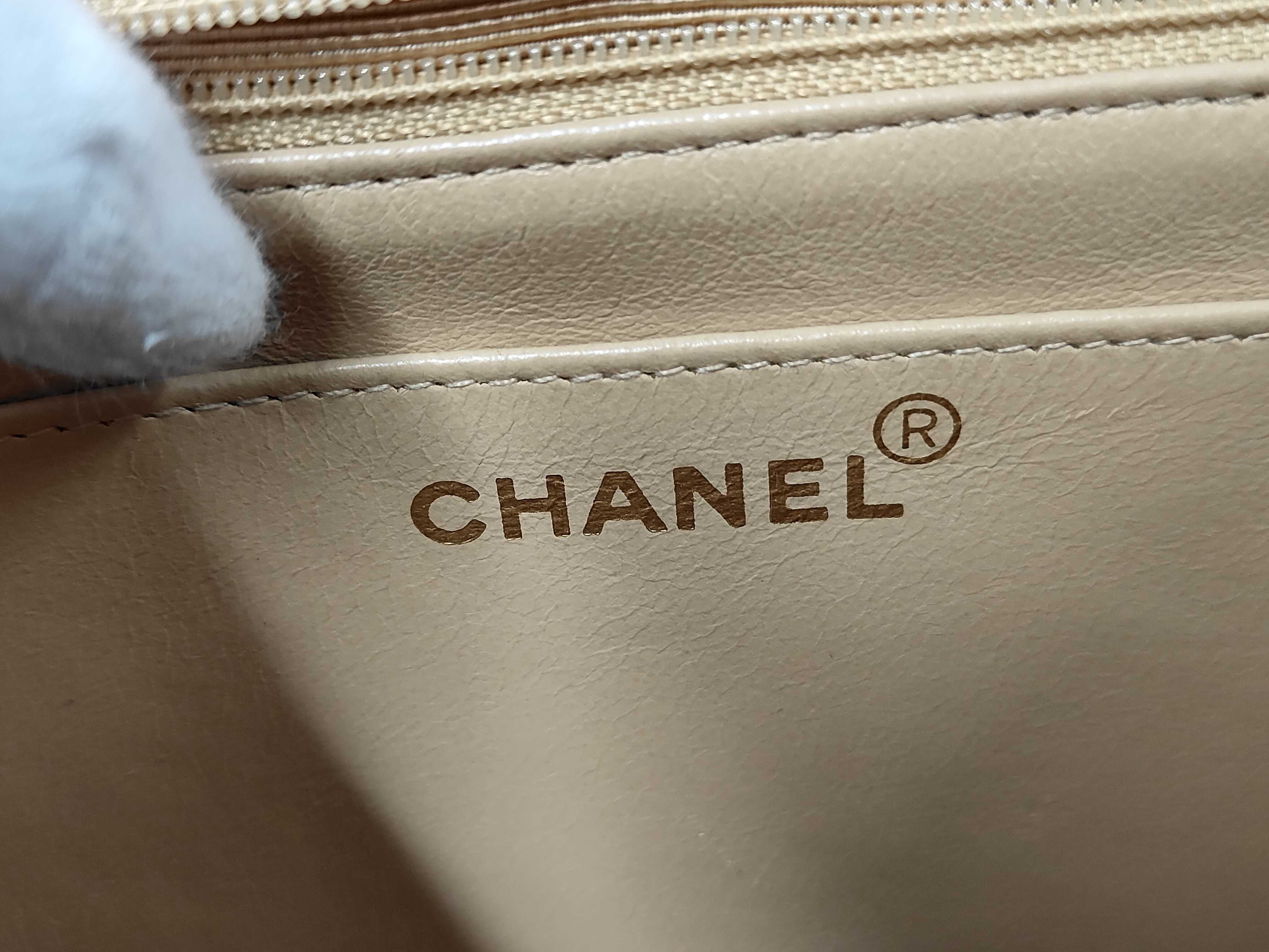 Diana Lamb Chain Shoulder Bag (Beige) — view 8
