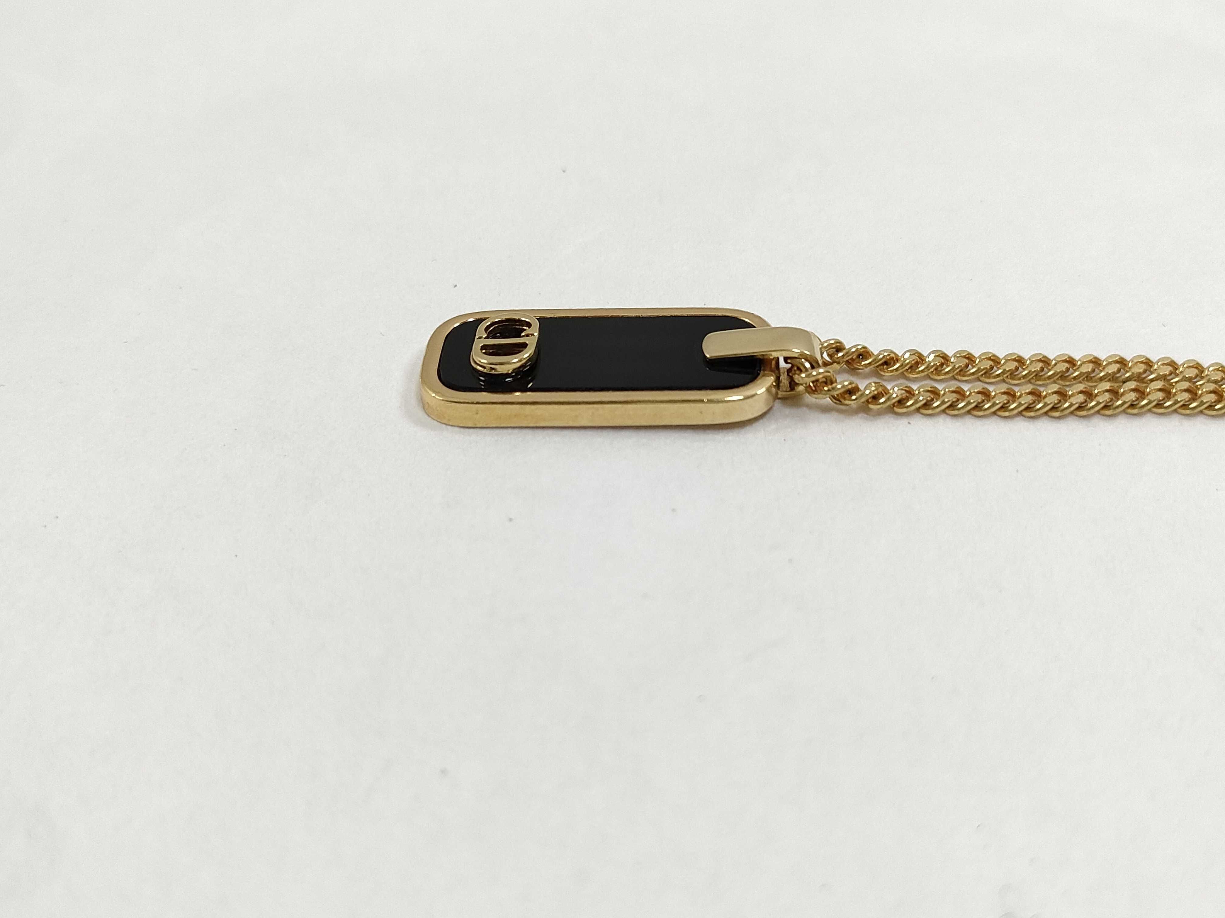 Necklace, Gold with Black Plate — view 3