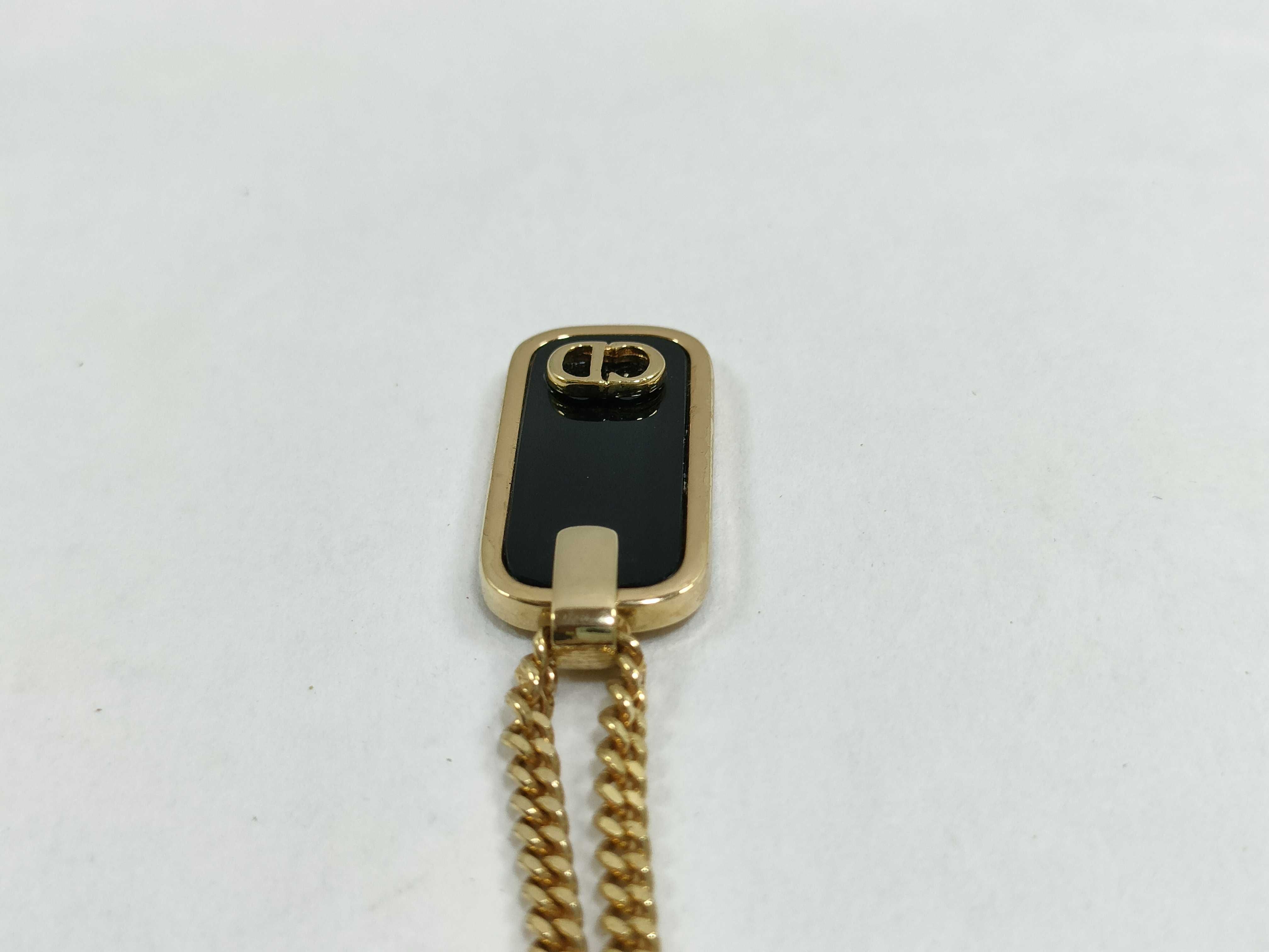Necklace, Gold with Black Plate — view 4