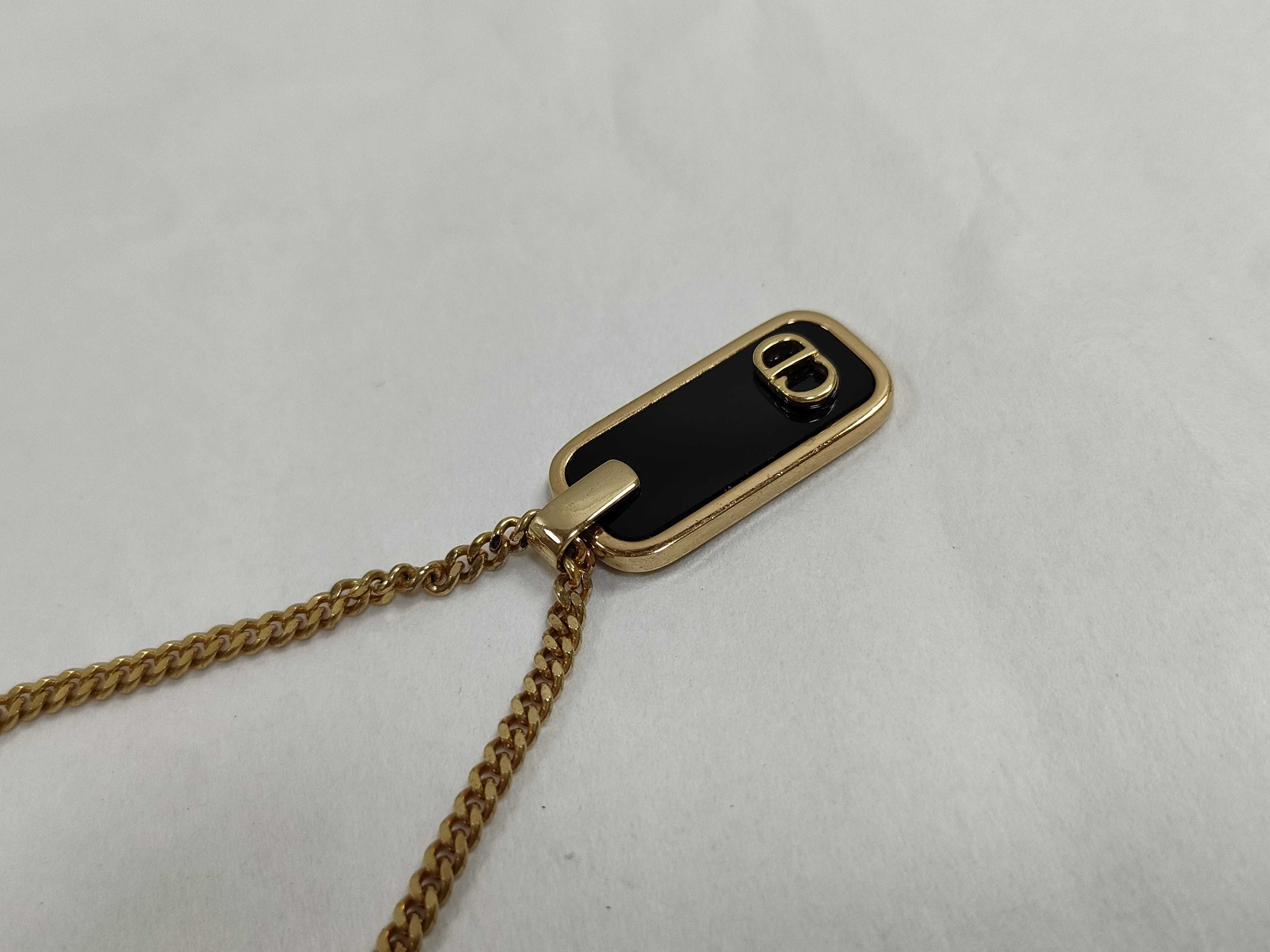 Necklace, Gold with Black Plate — view 9