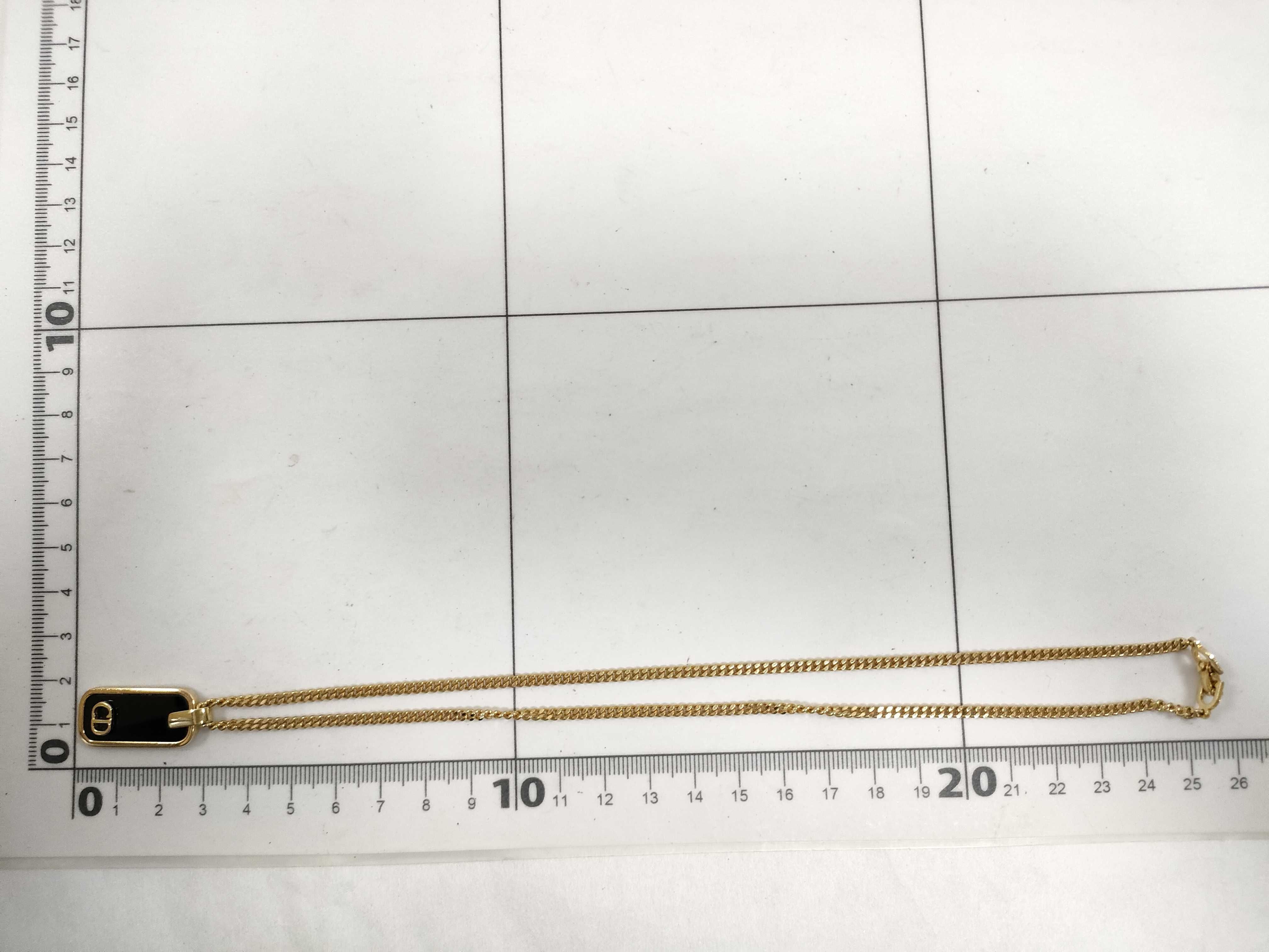 Necklace, Gold with Black Plate — view 10