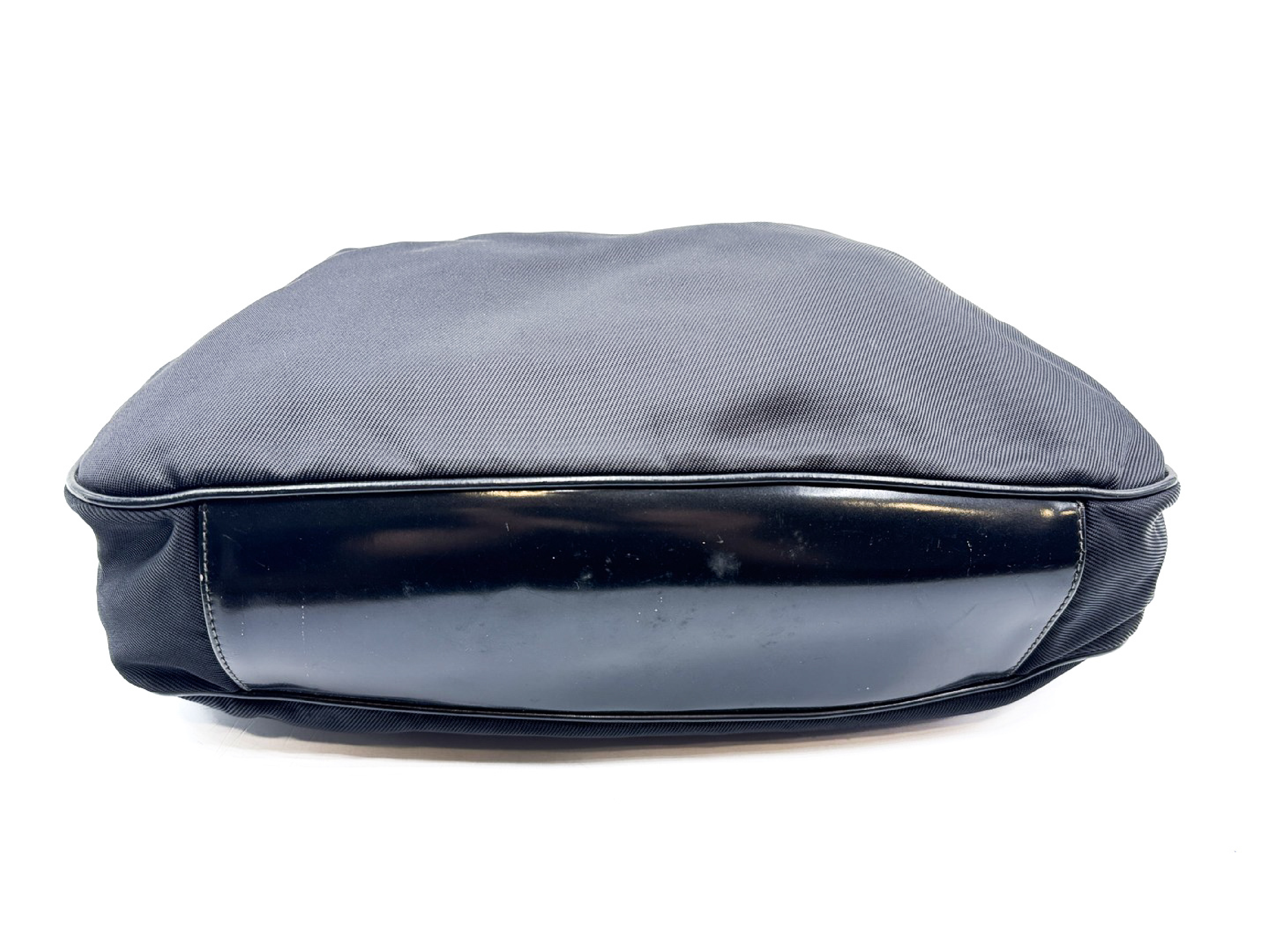 Bamboo Leather Black Silver Hardware Handbag 001.123 — view 8