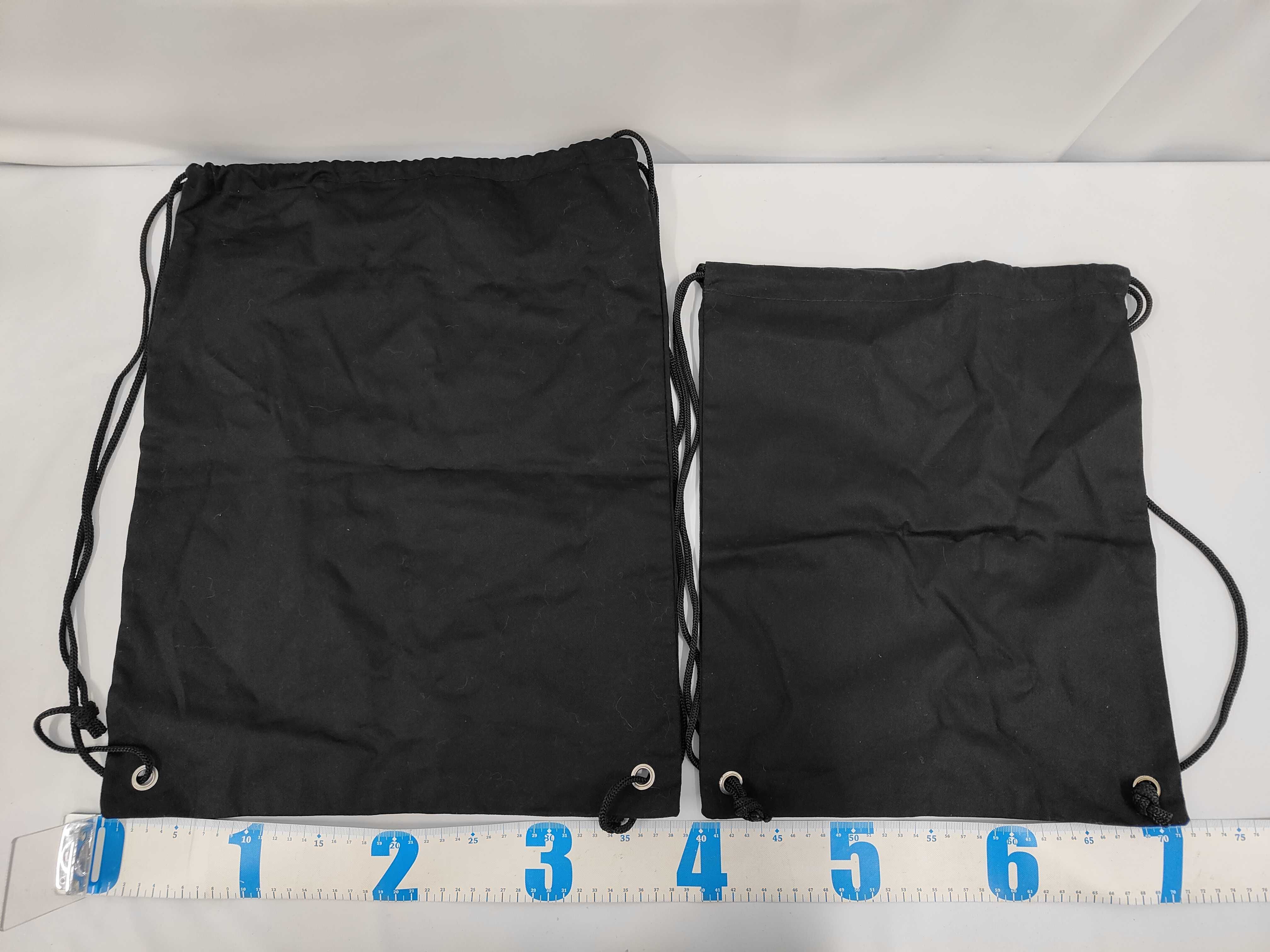 drawstring bag, monochrome, novelty item set of 2 bags — view 2